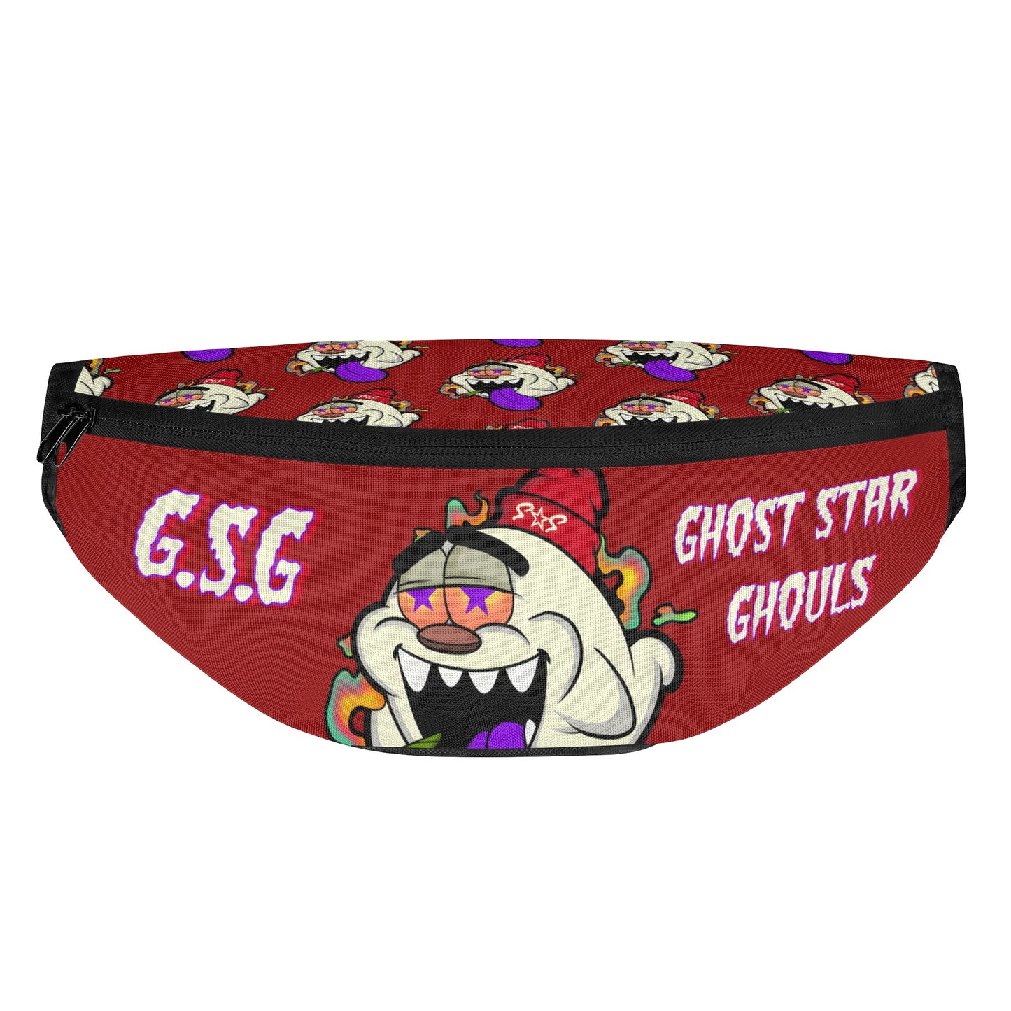 G.S.G Ghost Star Ghouls Maroon Fanny Pack