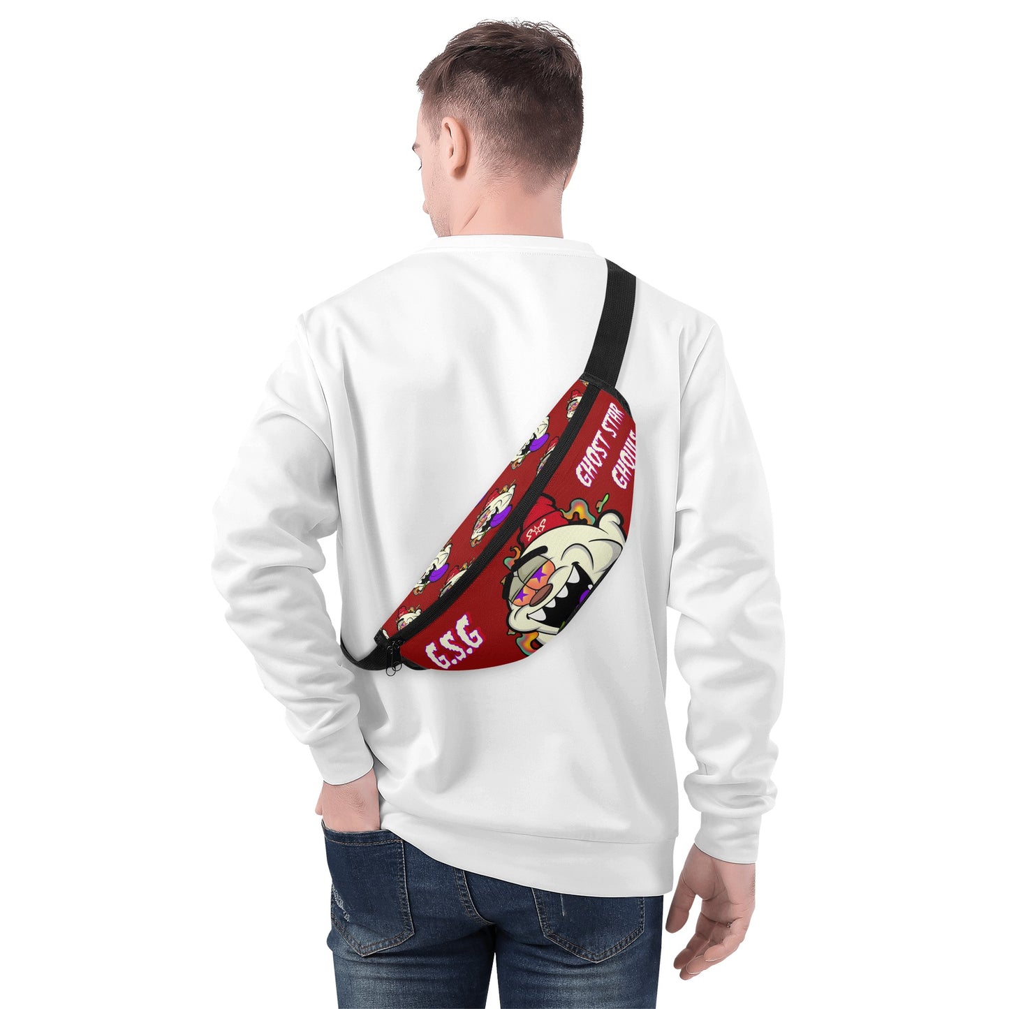 G.S.G Ghost Star Ghouls Maroon Fanny Pack