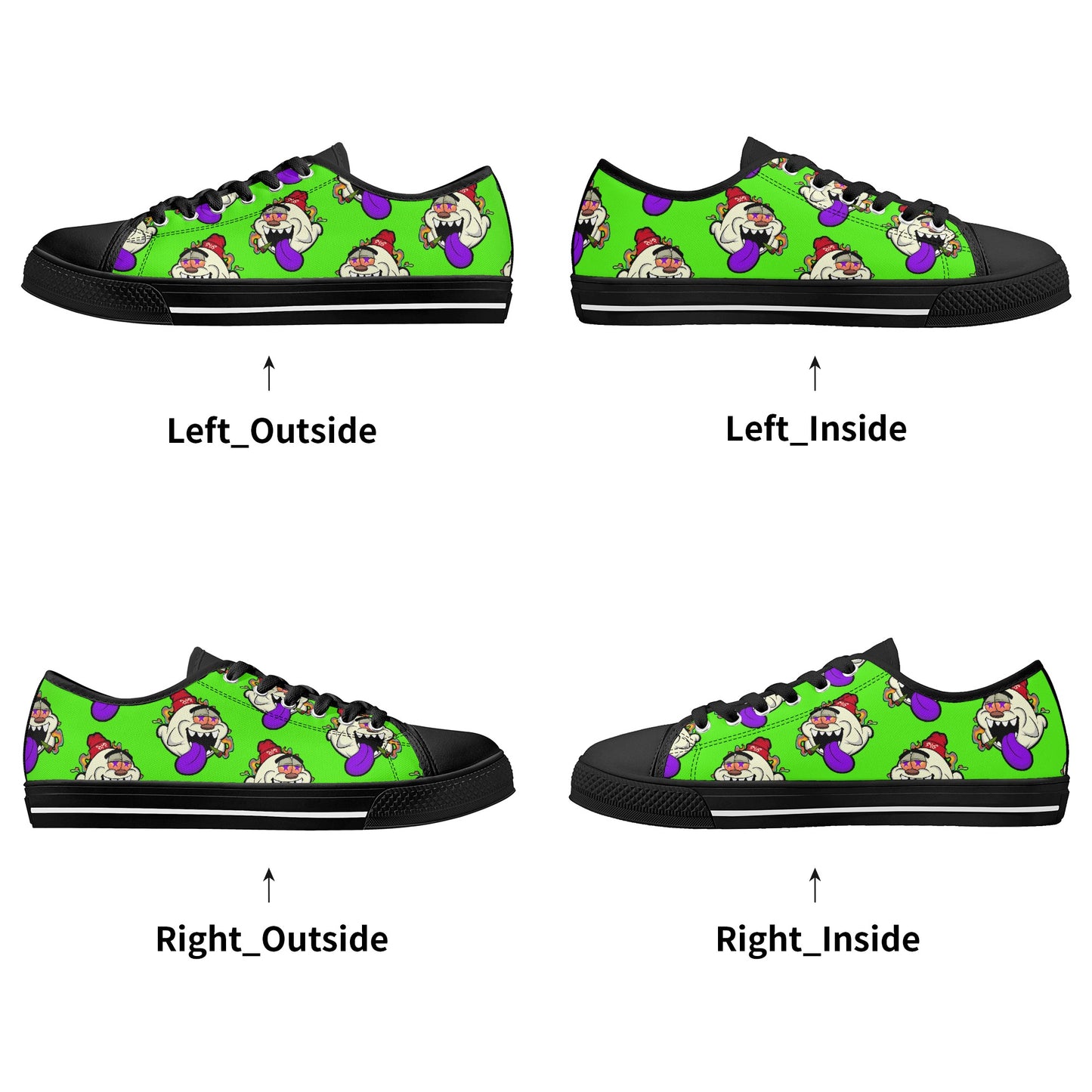 G.S.G Ghost Star Ghouls S.O.S Ghost Edition Mens Goo Green Low Top Star Kicks