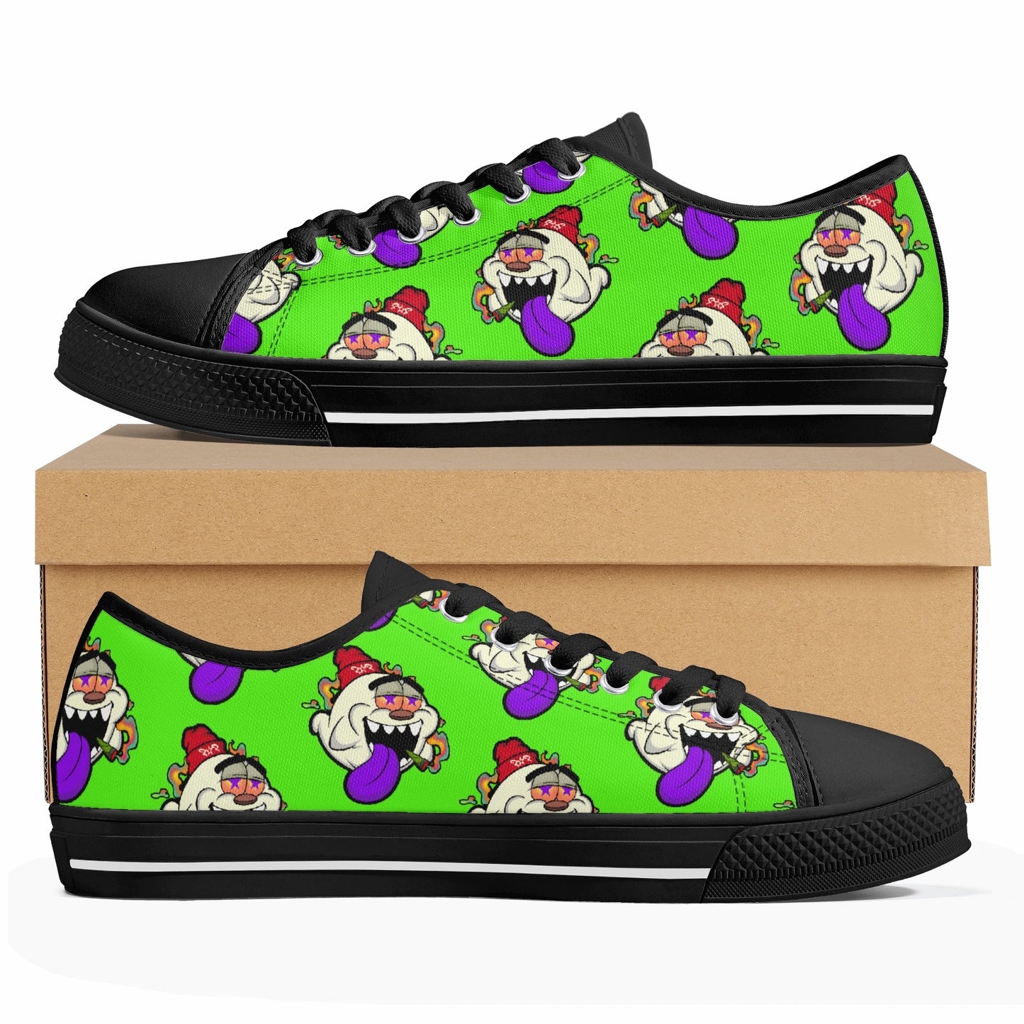 G.S.G Ghost Star Ghouls S.O.S Ghost Edition Mens Goo Green Low Top Star Kicks