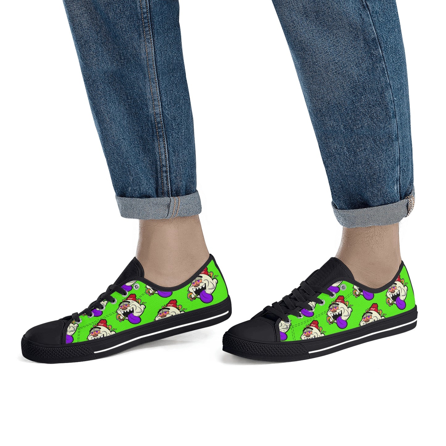 G.S.G Ghost Star Ghouls S.O.S Ghost Edition Mens Goo Green Low Top Star Kicks