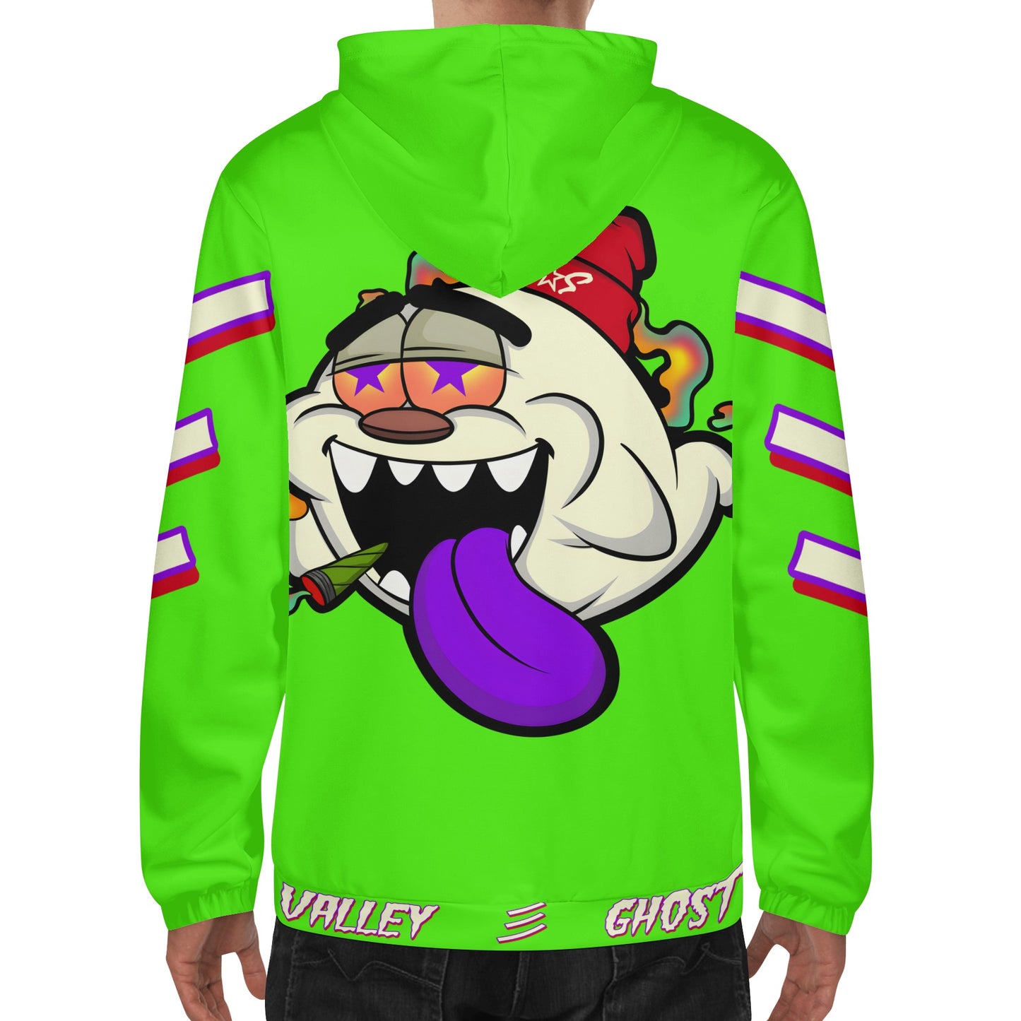 G.S.G Ghost Star Ghouls Mens Goo Green Lightweight Hoodie