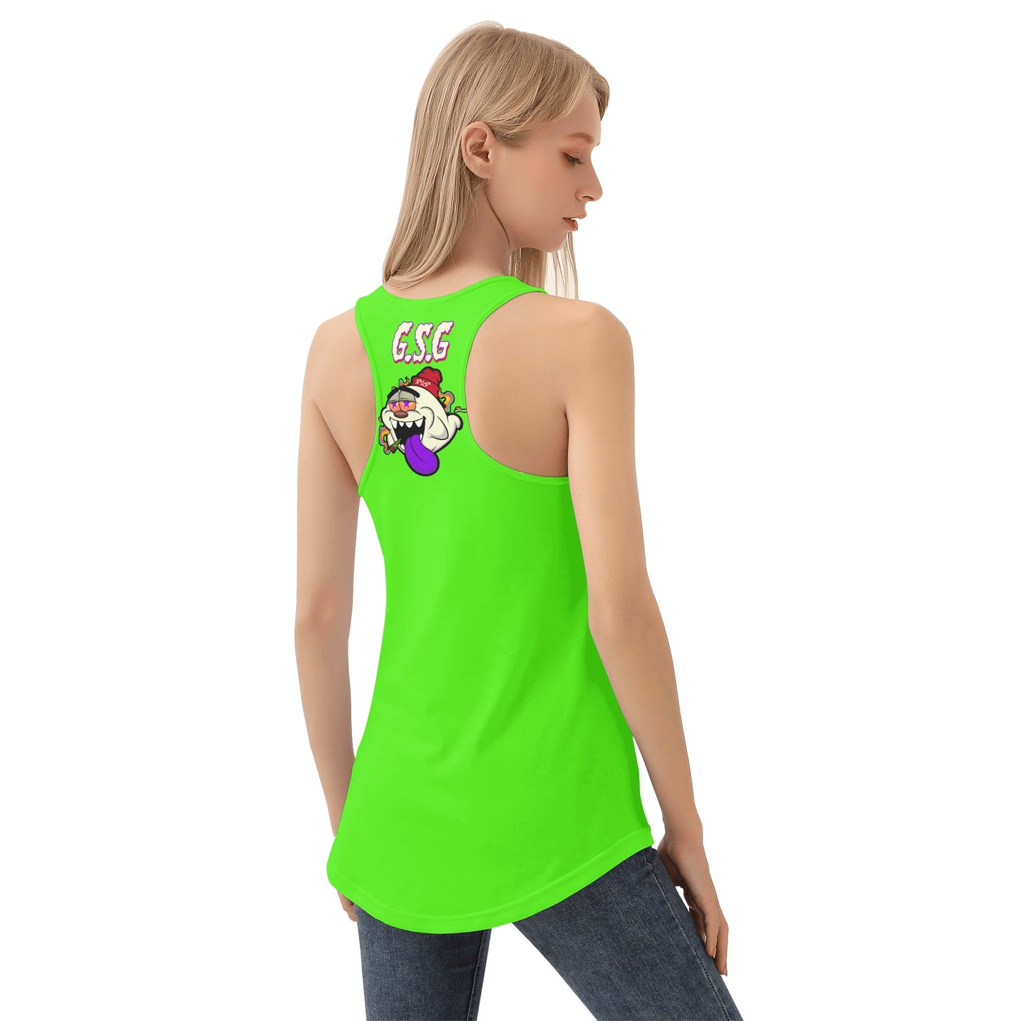 G.S.G Ghost Star Girl S.O.S Ghost Edition Womens Goo Green Vest