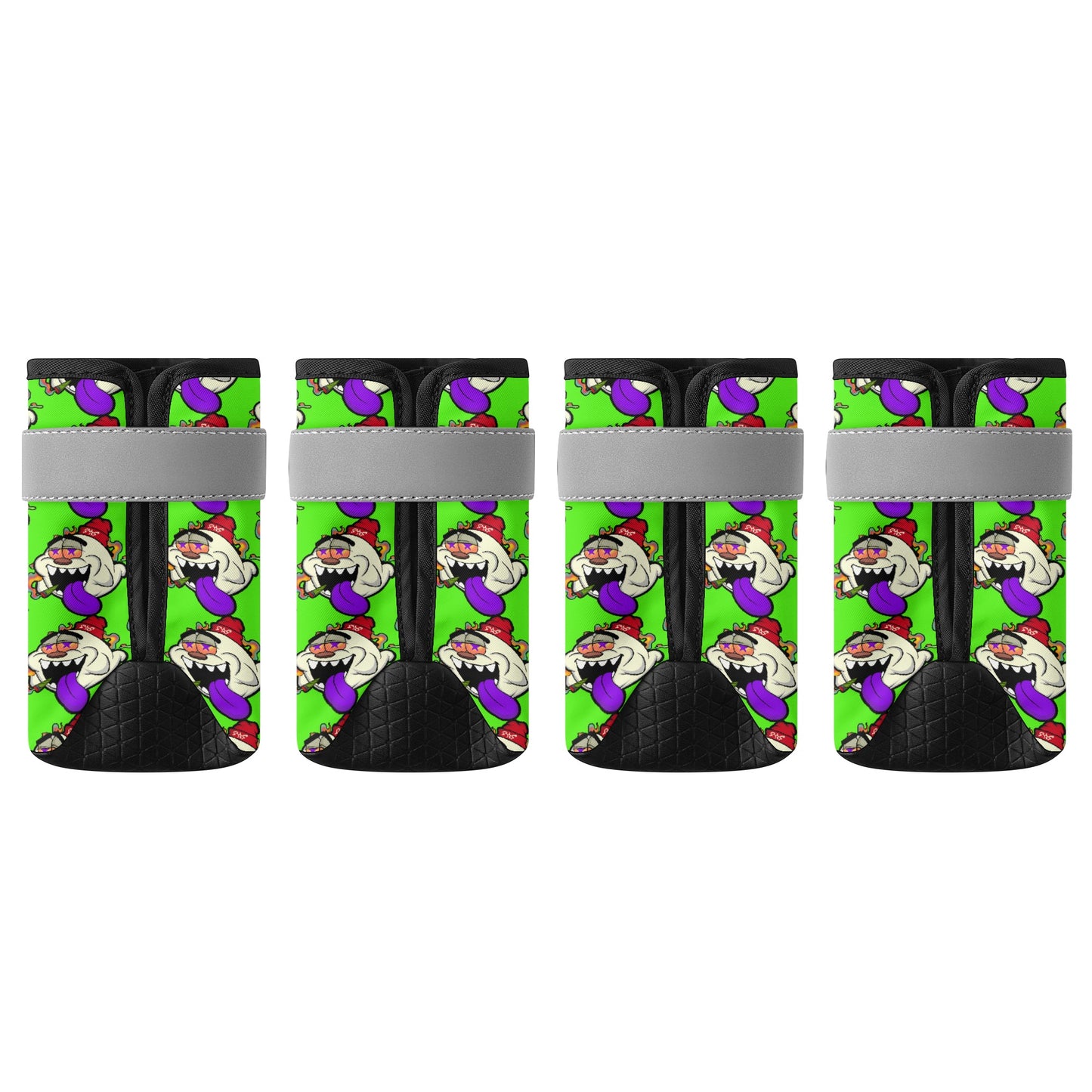 G.S.G Ghost Star Ghouls Goo Green Non Slip Dog Socks