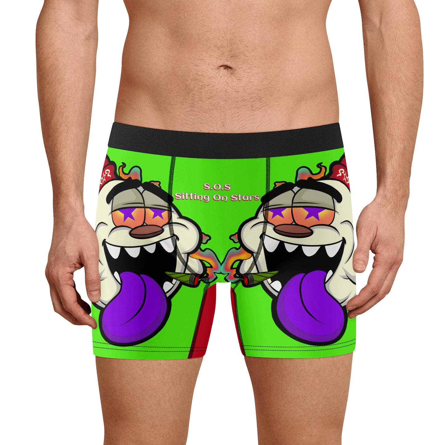 G.S.G Ghost Star Ghouls Mens Goo Green Classic Stretch Trunks & Underwear