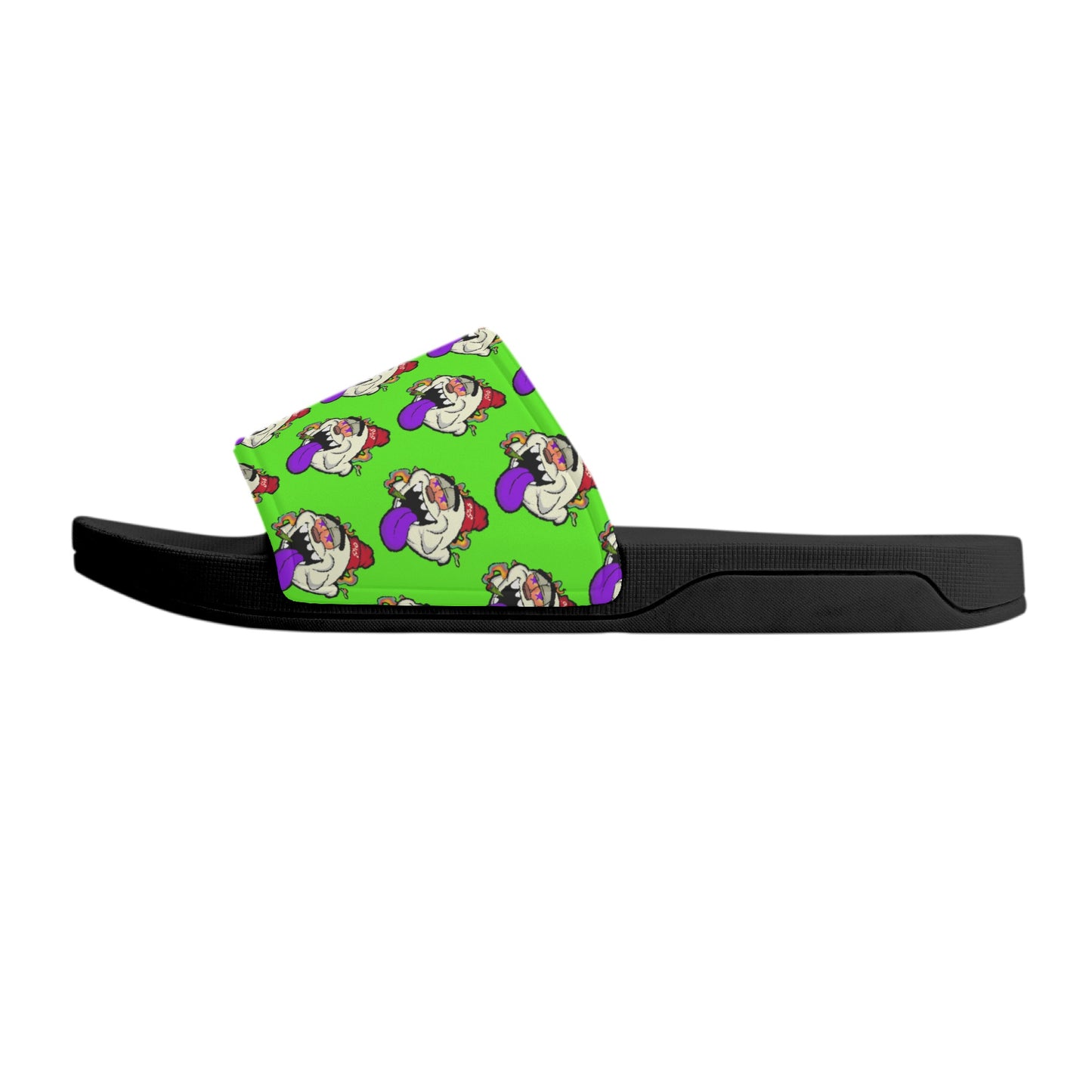 G.S.G Ghost Star Ghouls Mens Goo Green Star Slides