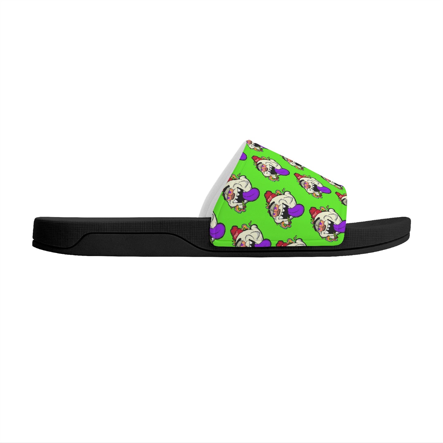 G.S.G Ghost Star Ghouls Mens Goo Green Star Slides