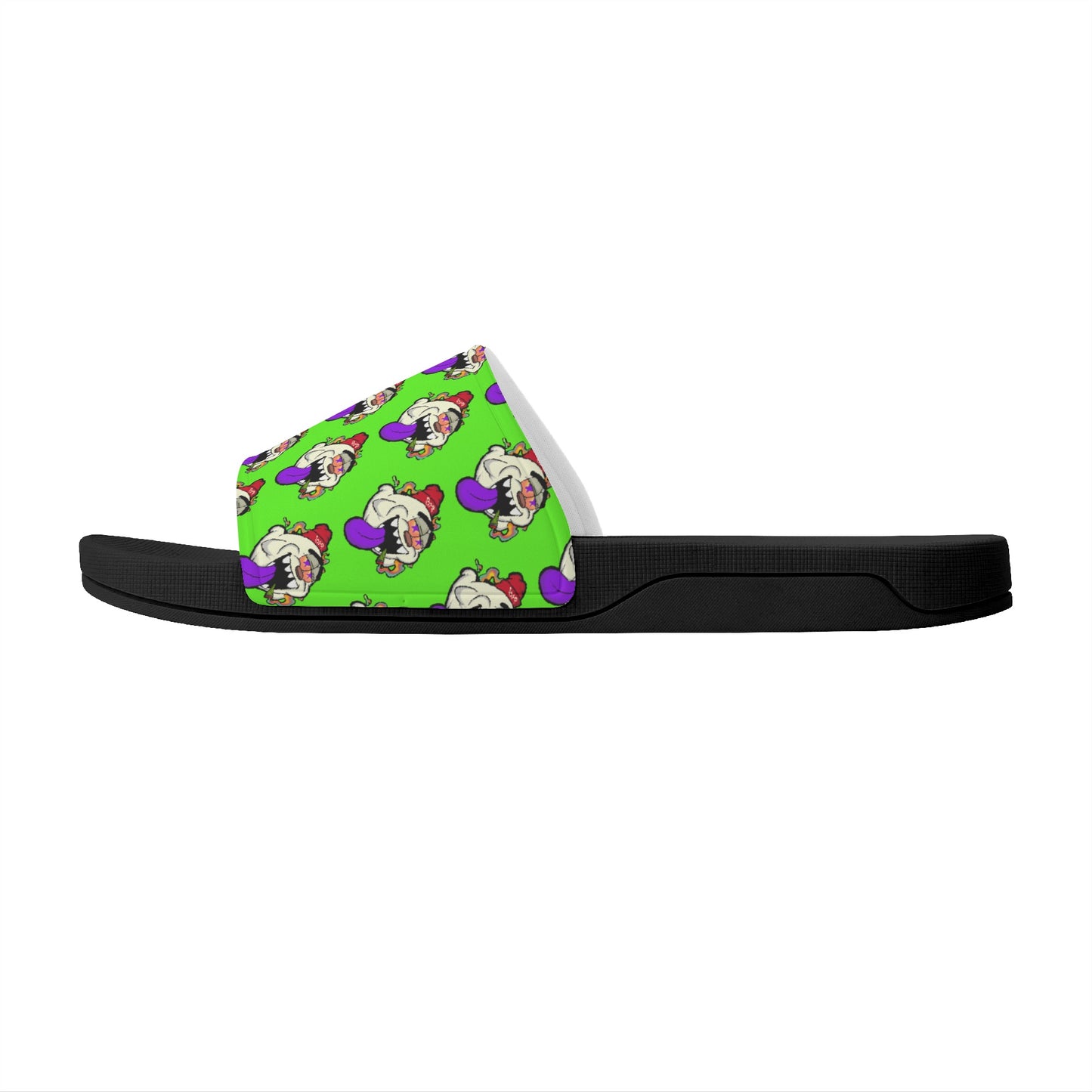 G.S.G Ghost Star Ghouls Mens Goo Green Star Slides