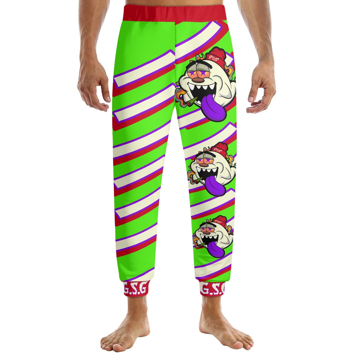 G.S.G Ghost Star Ghouls Mens Goo Green Sweatpants