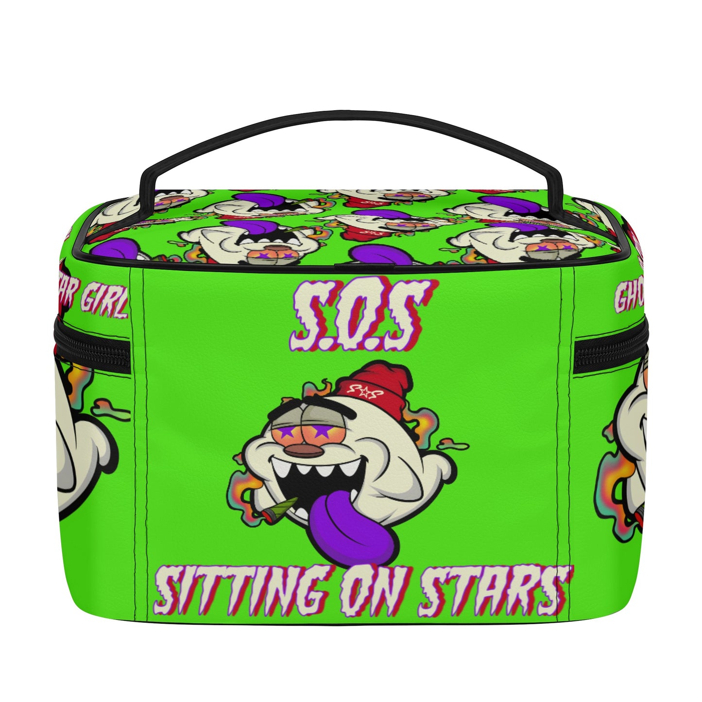 G.S.G Ghost Star Girl Goo Green Leather Cosmetic Bag