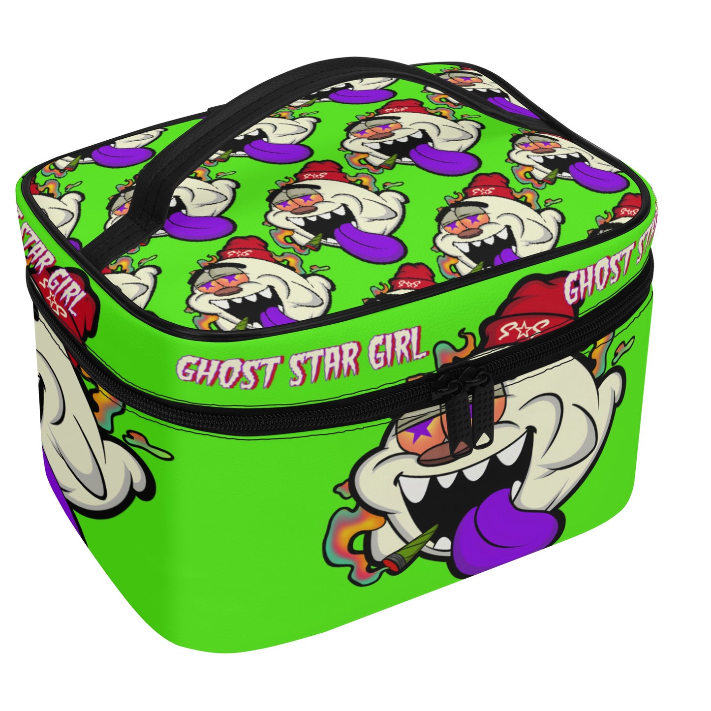 G.S.G Ghost Star Girl Goo Green Leather Cosmetic Bag