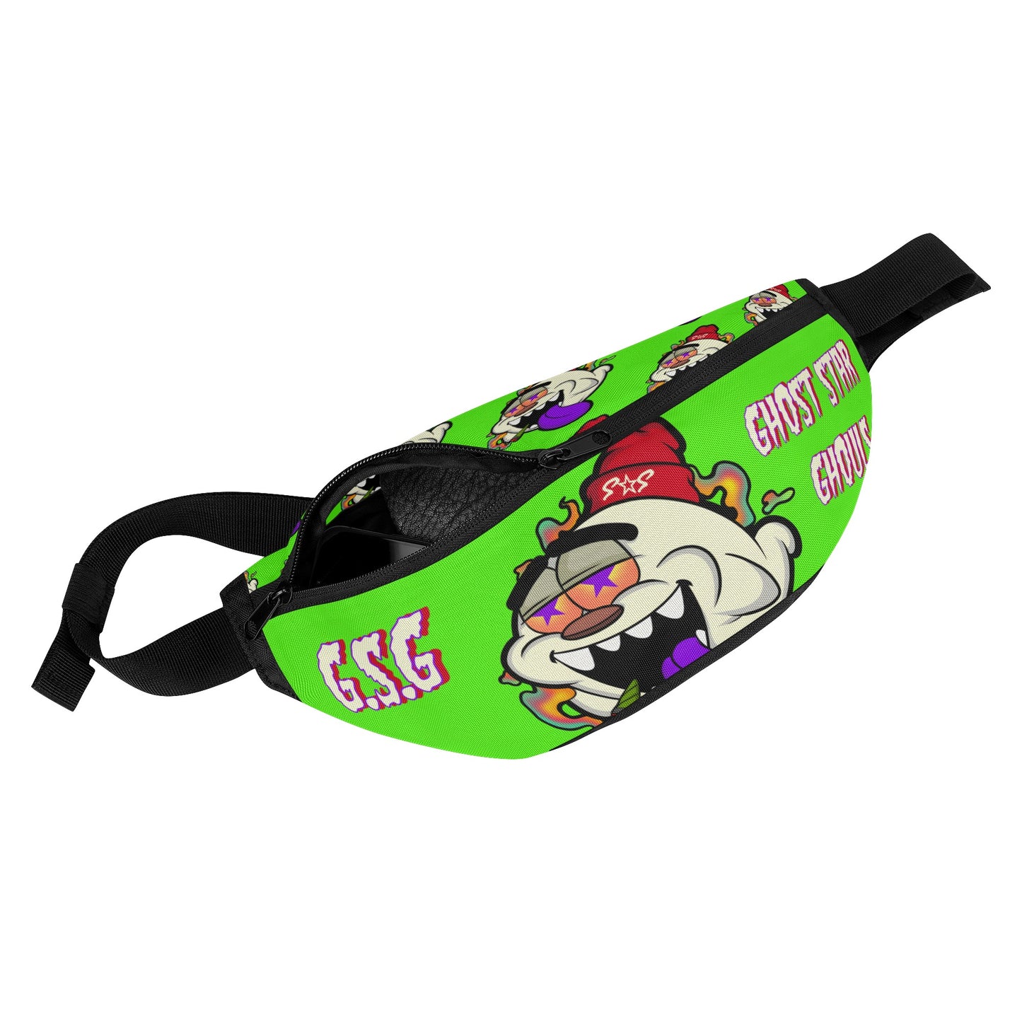 G.S.G Ghost Star Ghouls Goo Green Fanny Pack