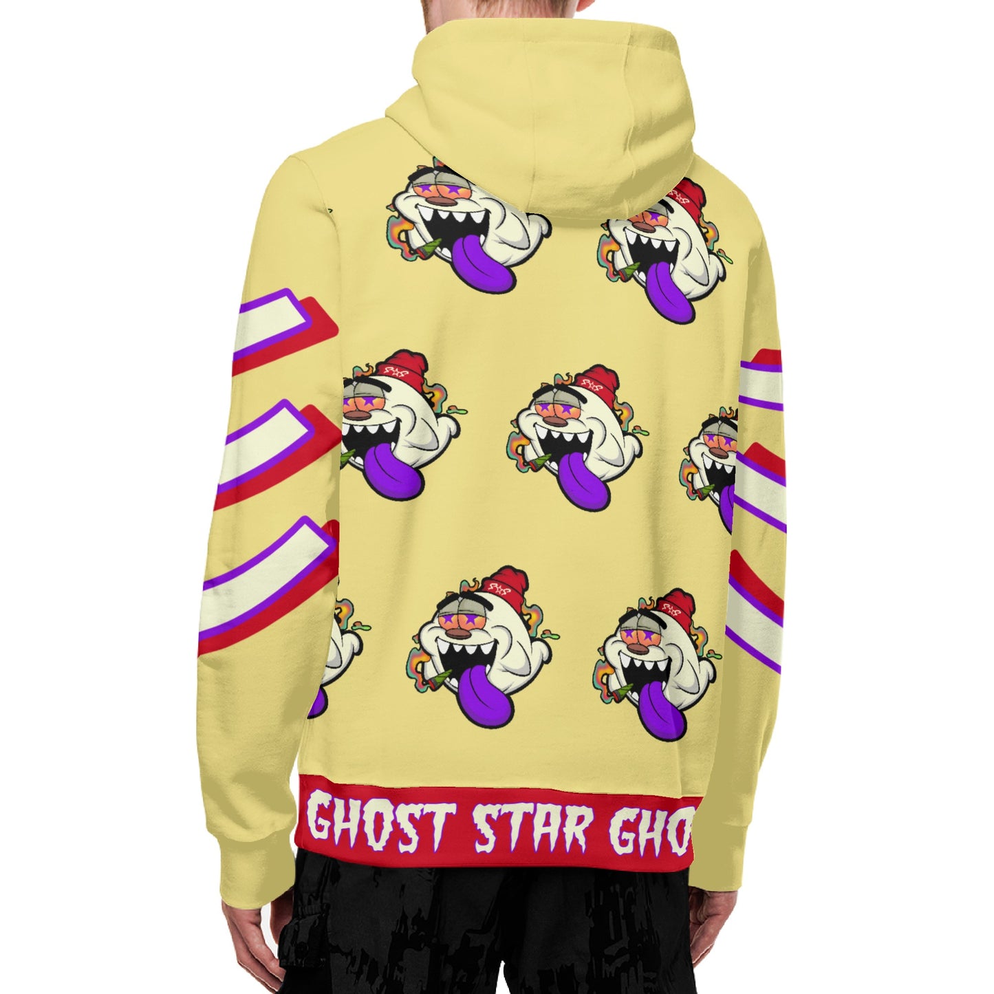 G.S.G Ghost Star Ghouls S.O.S Ghost Edition Tan Adult Full Zip Turtleneck Hoodie Streetwear