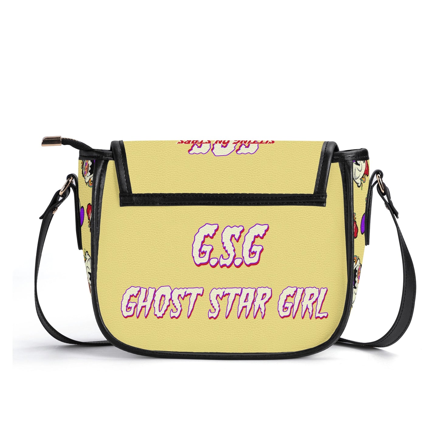 G.S.G Ghost Star Girl Tan Leather Saddle Bag