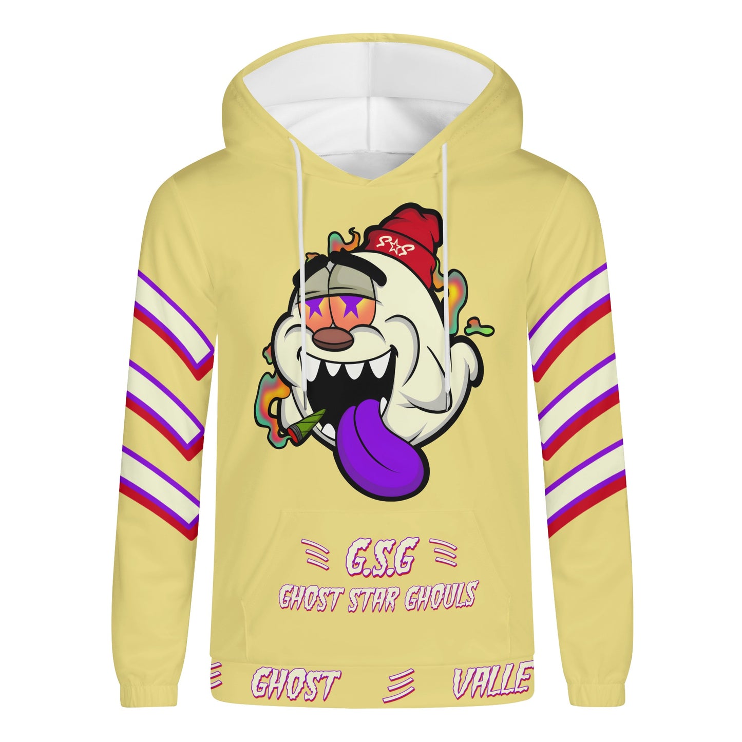 G.S.G Ghost Star Ghouls Mens Tan Lightweight Hoodie