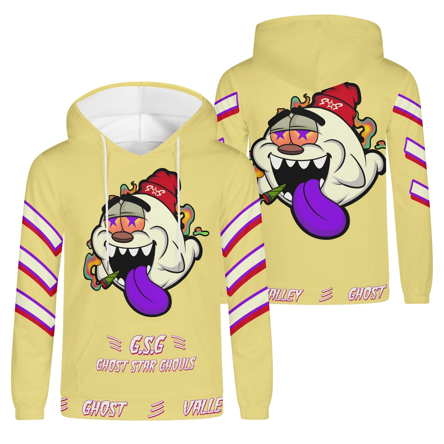 G.S.G Ghost Star Ghouls Mens Tan Lightweight Hoodie