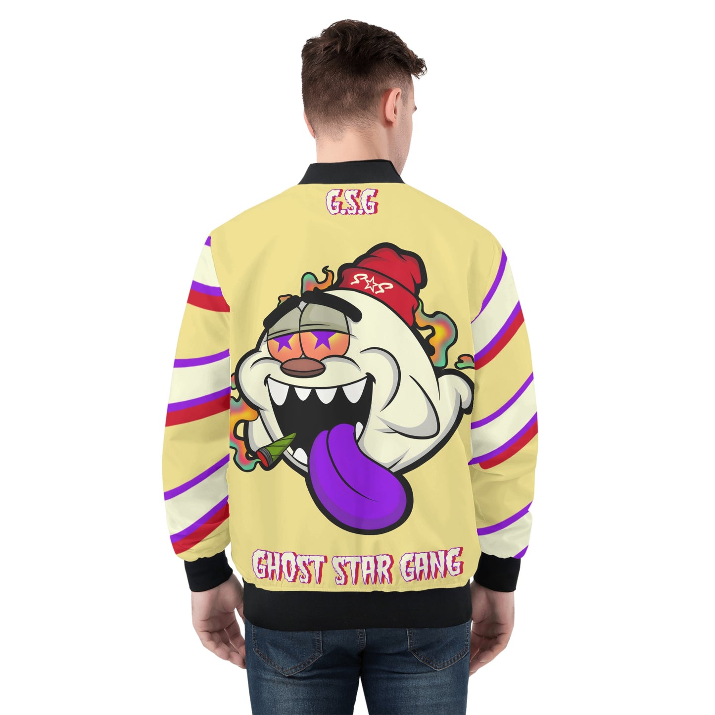 G.S.G Ghost Star Ghouls Mens Tan Zip Up Jacket