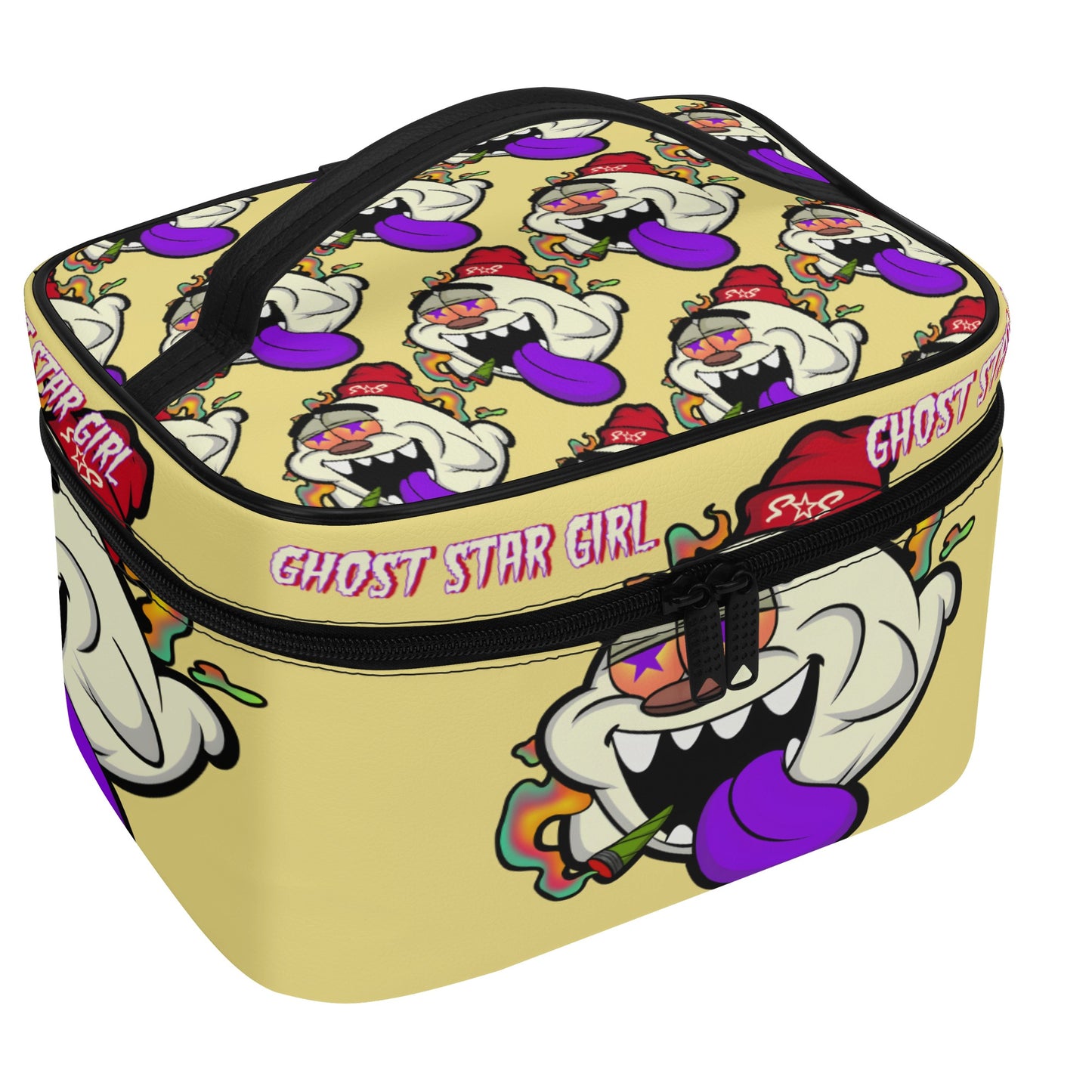 G.S.G Ghost Star Girl Tan Leather Cosmetic Bag