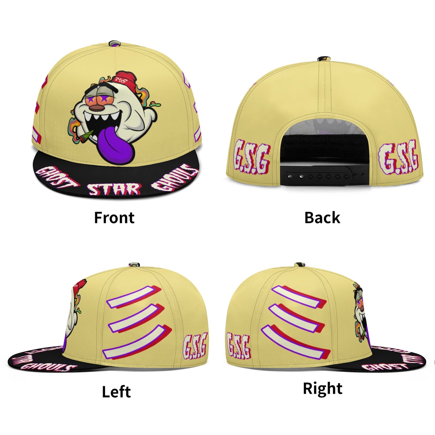 G.S.G Ghost Star Ghouls Tan Snapbacks