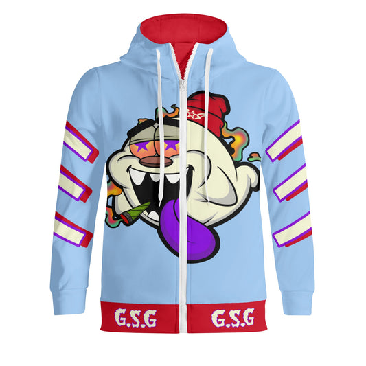 G.S.G Ghost Star Ghouls S.O.S Ghost Edition Adult Full Zip Turtleneck Hoodie Streetwear