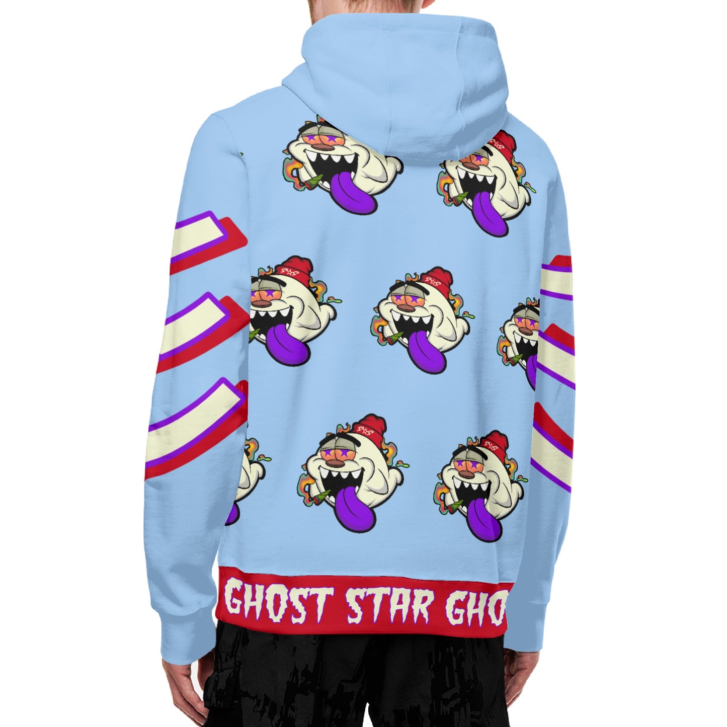 G.S.G Ghost Star Ghouls S.O.S Ghost Edition Adult Full Zip Turtleneck Hoodie Streetwear