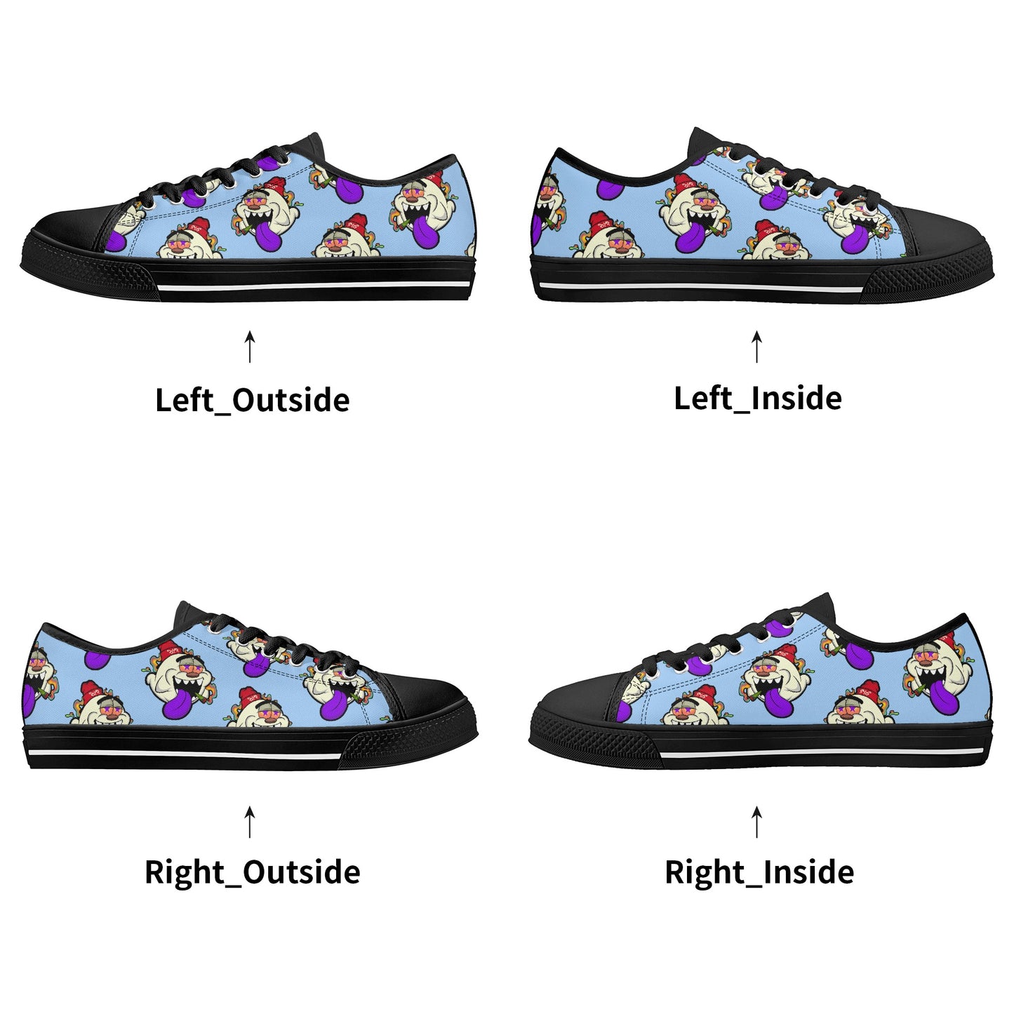 G.S.G Ghost Star Ghouls S.O.S Ghost Edition Mens Sky Blue Low Top Star Kicks