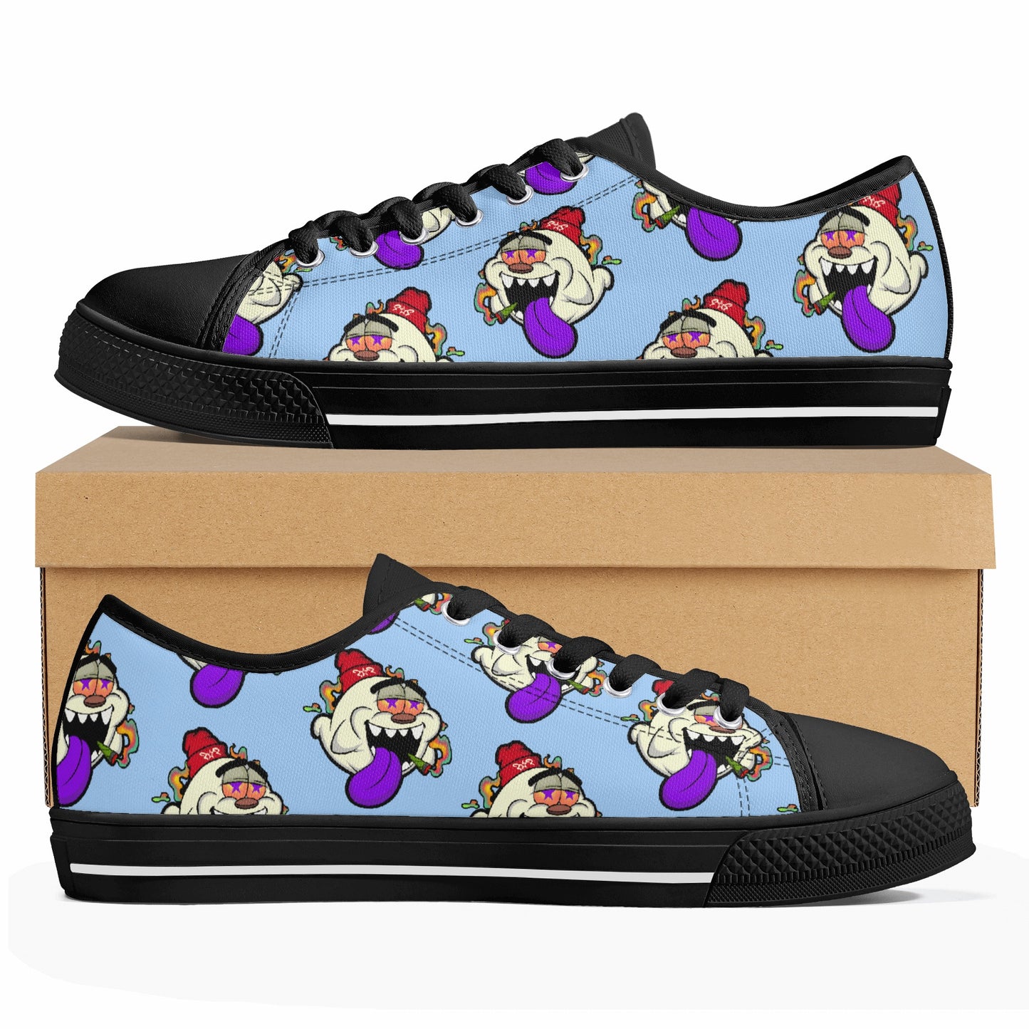 G.S.G Ghost Star Ghouls S.O.S Ghost Edition Mens Sky Blue Low Top Star Kicks