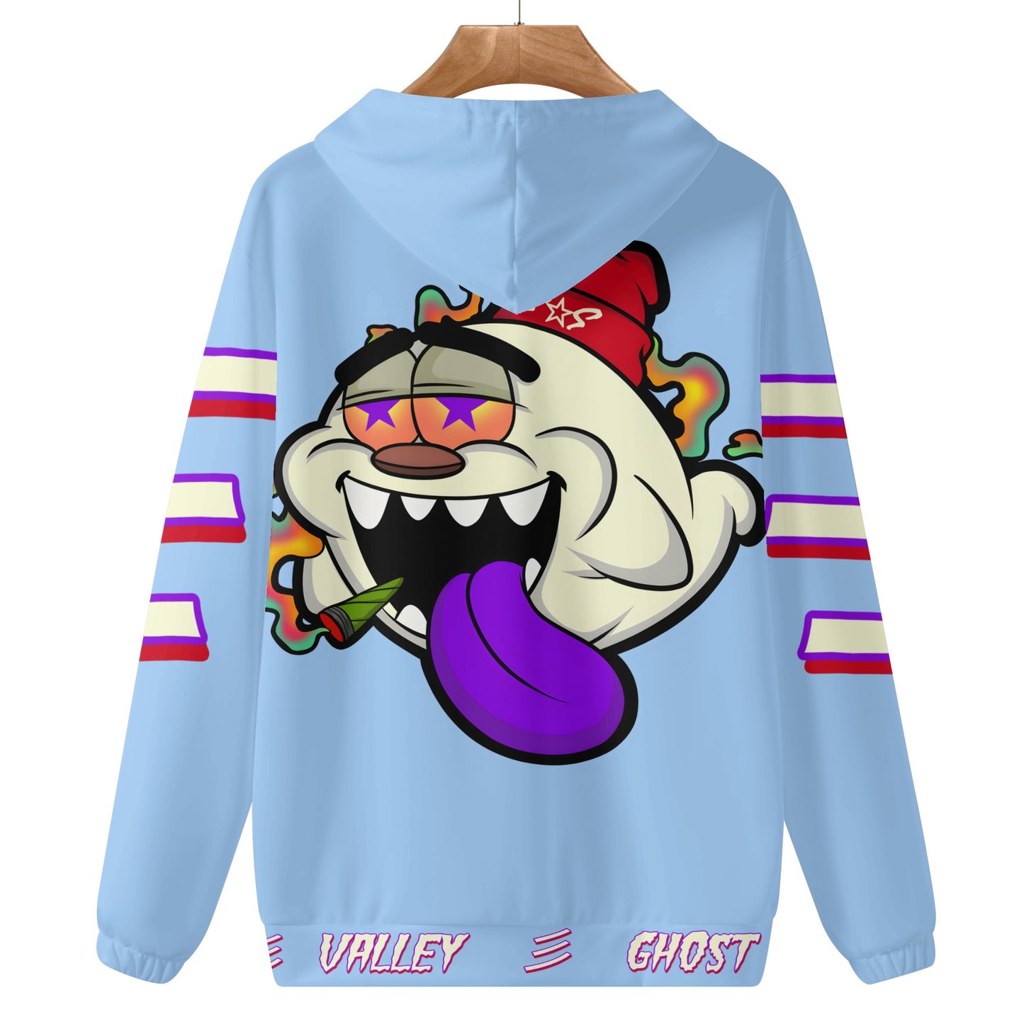 G.S.G Ghost Star Ghouls Mens Sky Blue Lightweight Hoodie