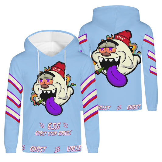 G.S.G Ghost Star Ghouls Mens Sky Blue Lightweight Hoodie