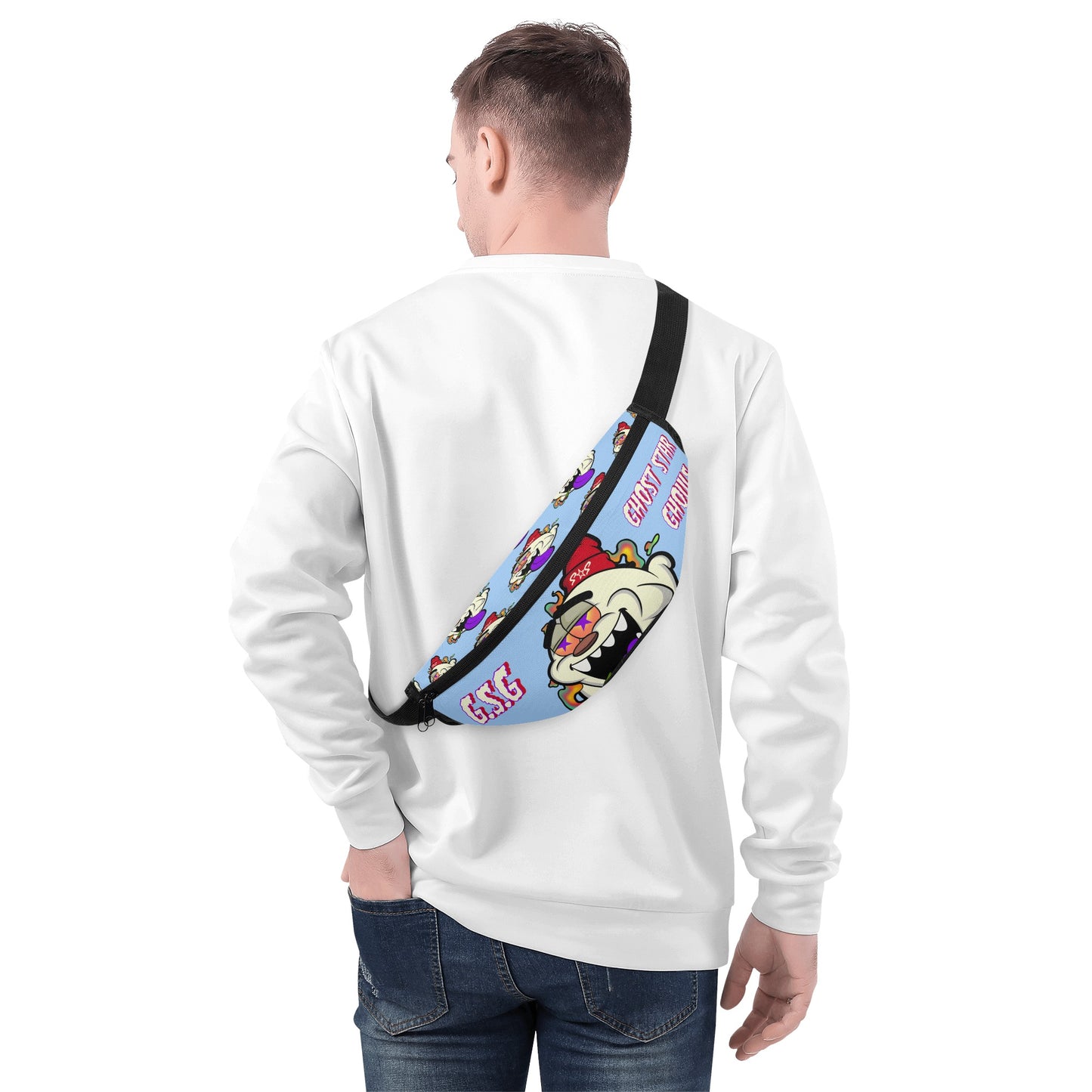 G.S.G Ghost Star Ghouls Sky Blue Fanny Pack