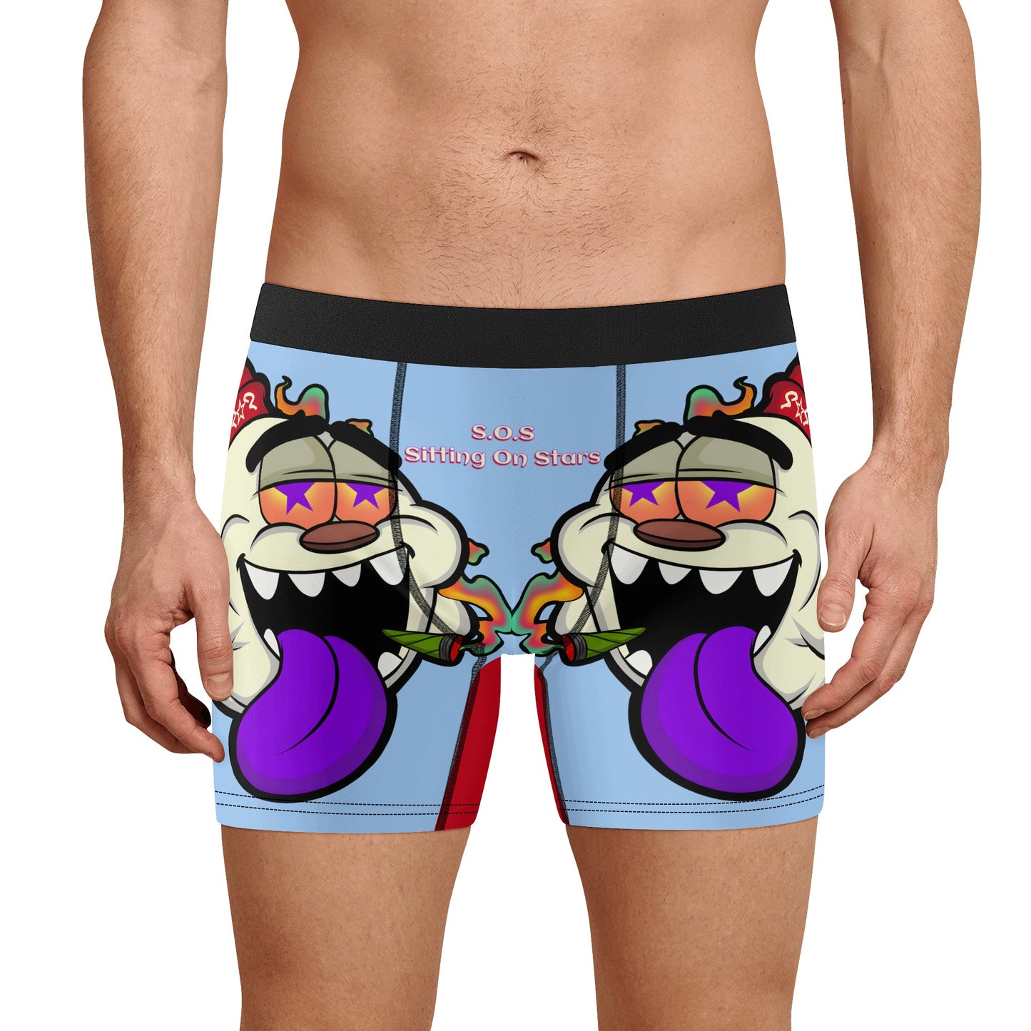 G.S.G Ghost Star Ghouls Mens Sky Blue Classic Stretch Trunks & Underwear