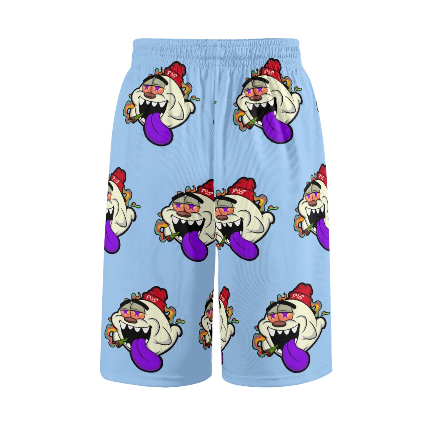 G.S.G Ghost Star Ghouls S.O.S Ghost Edition Mens Sky Blue Basketball Shorts