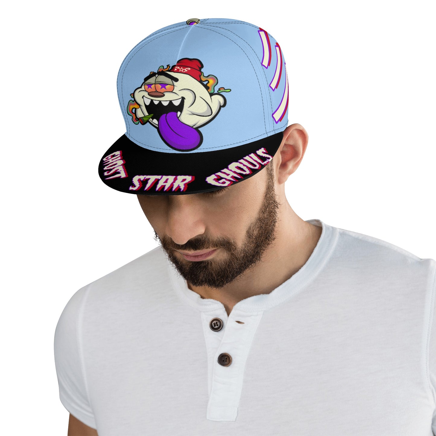 G.S.G Ghost Star Ghouls S.O.S Ghost Edition Sky Blue Snapbacks