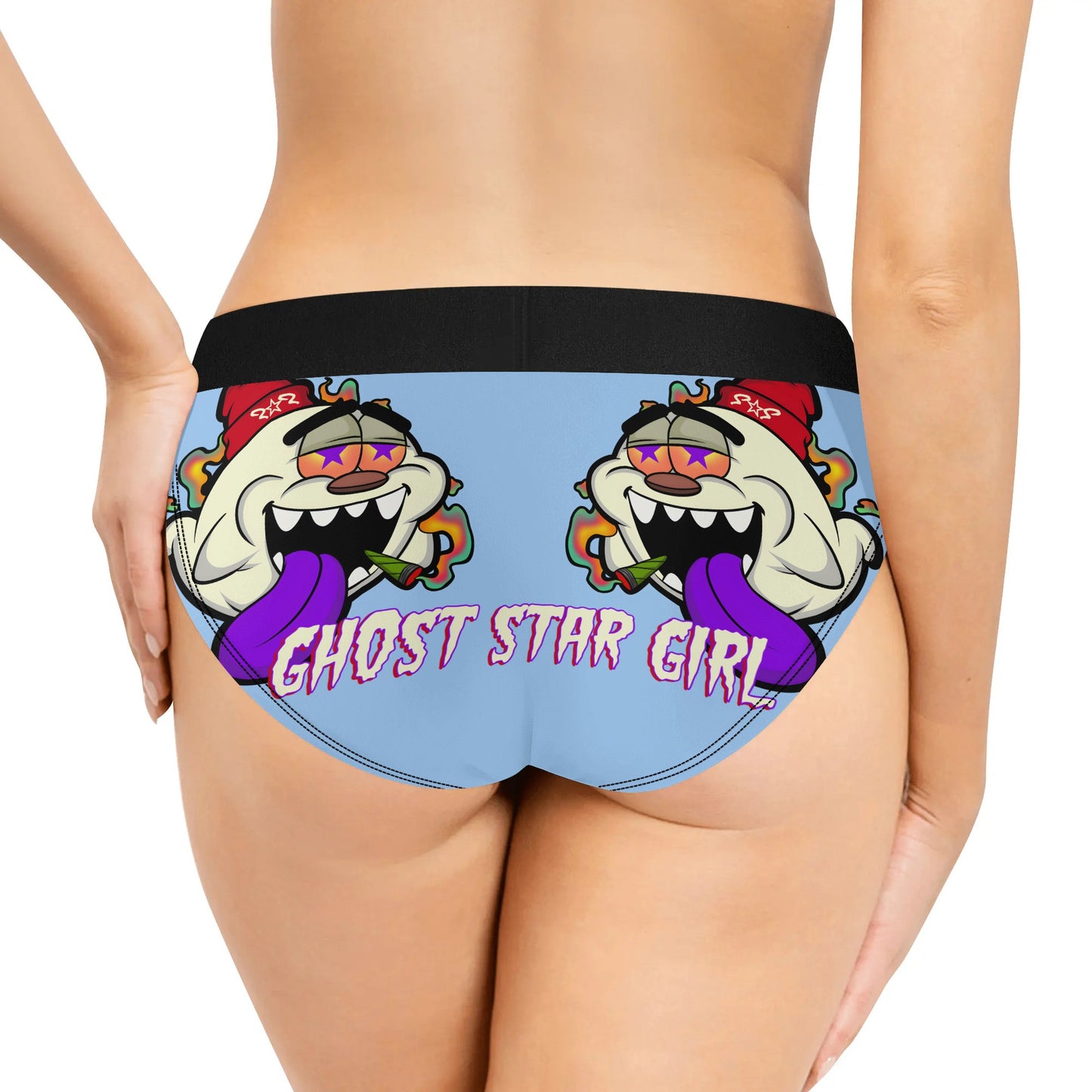 G.S.G Ghost Star Girl Womens Sky Blue Mid Waisted Briefs