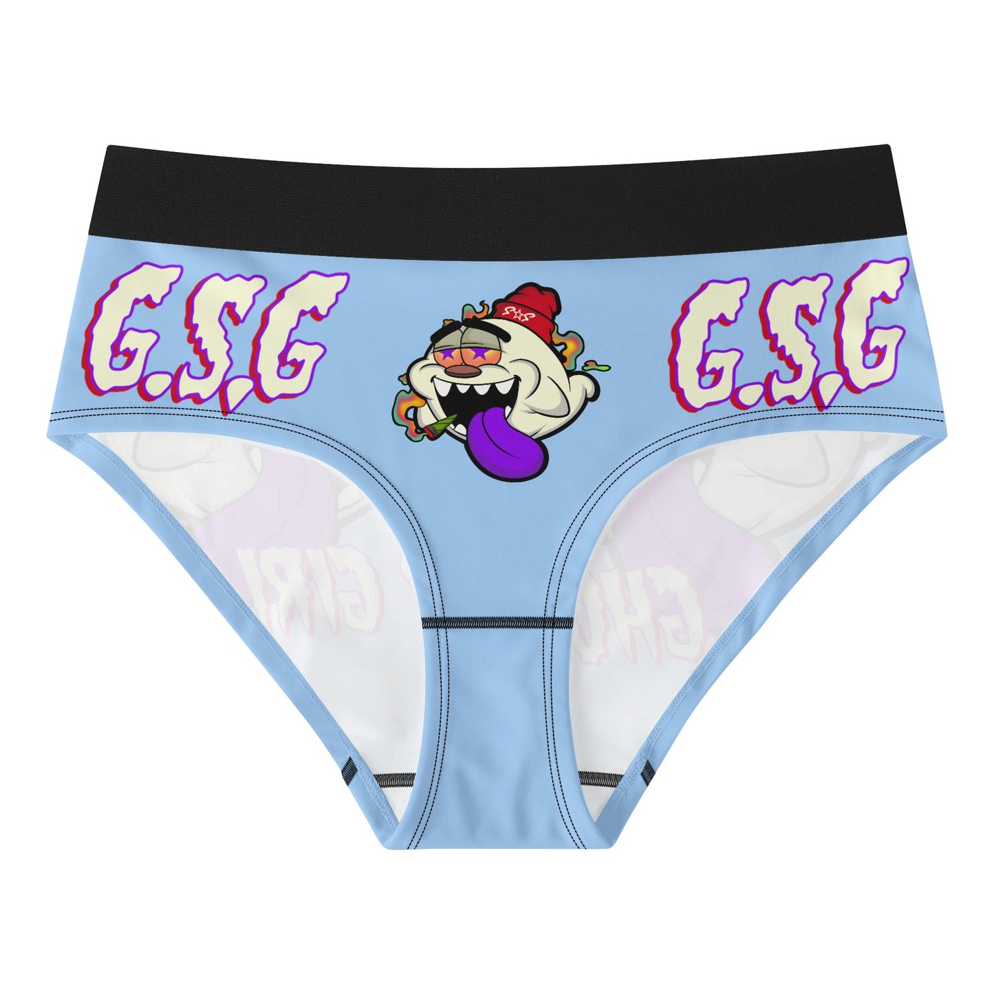 G.S.G Ghost Star Girl Womens Sky Blue Mid Waisted Briefs