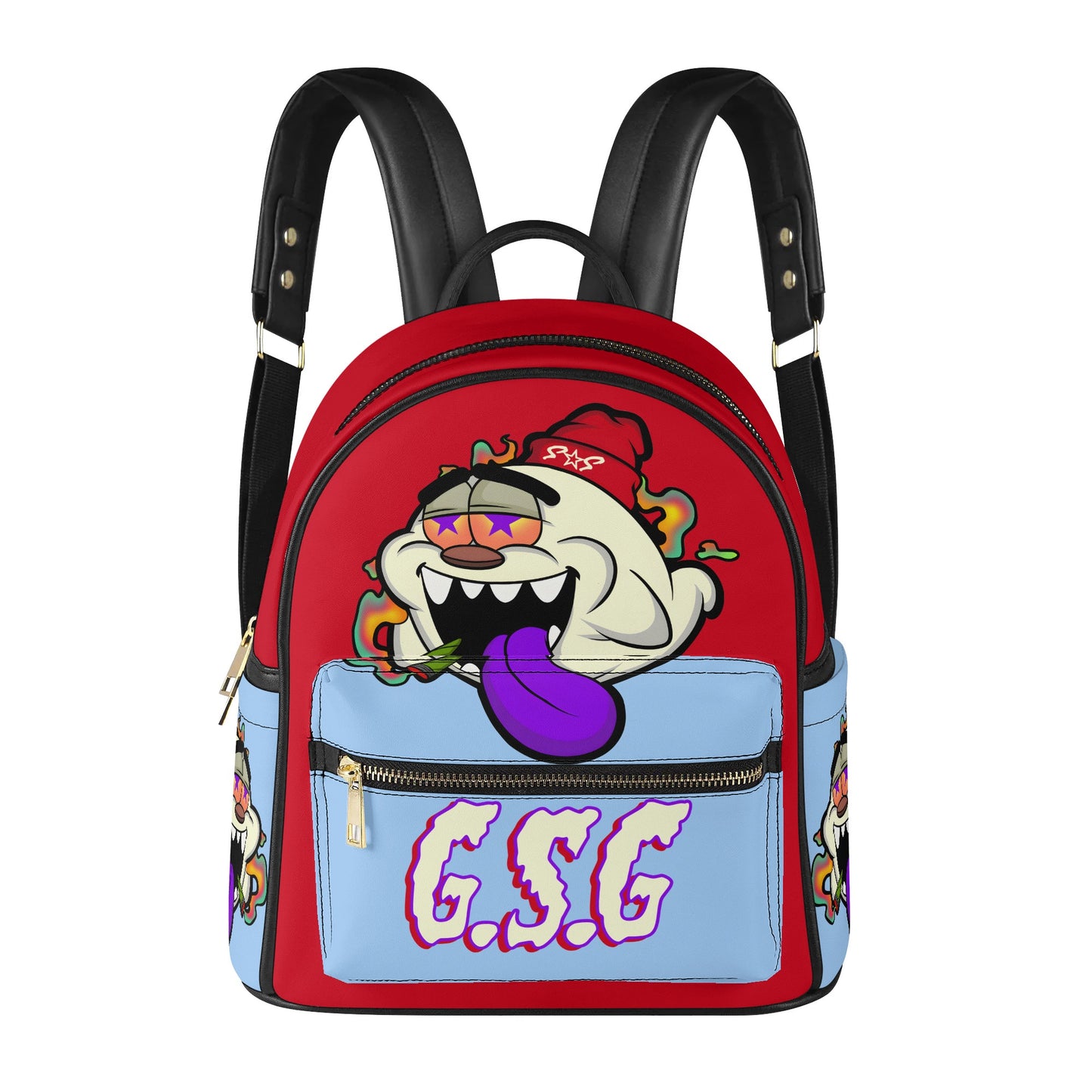 G.S.G Ghost Star Girl  SkyBlue/Maroon Backpack