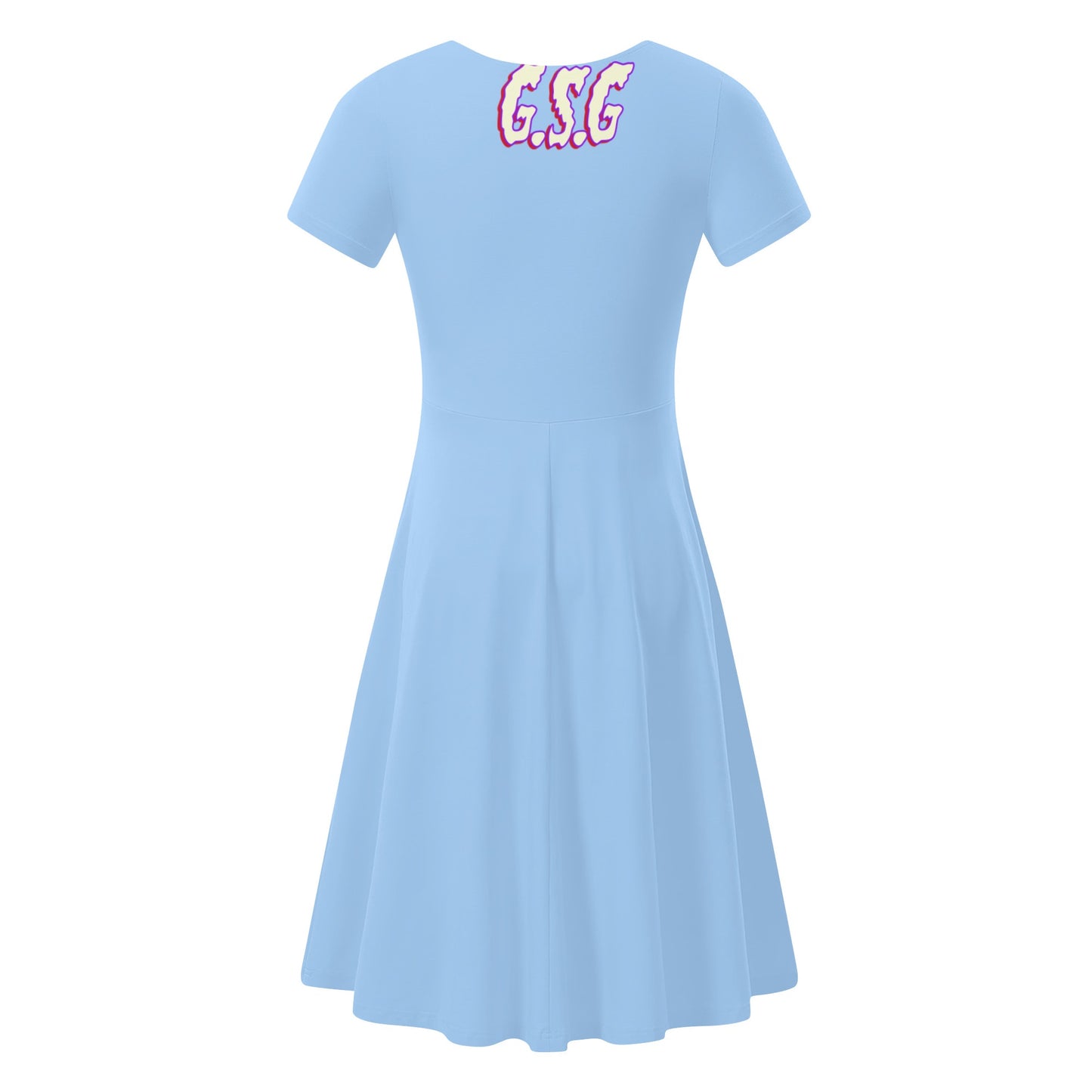 G.S.G Ghost Star Girl Womens Sky Blue Ruffle Summer Dress