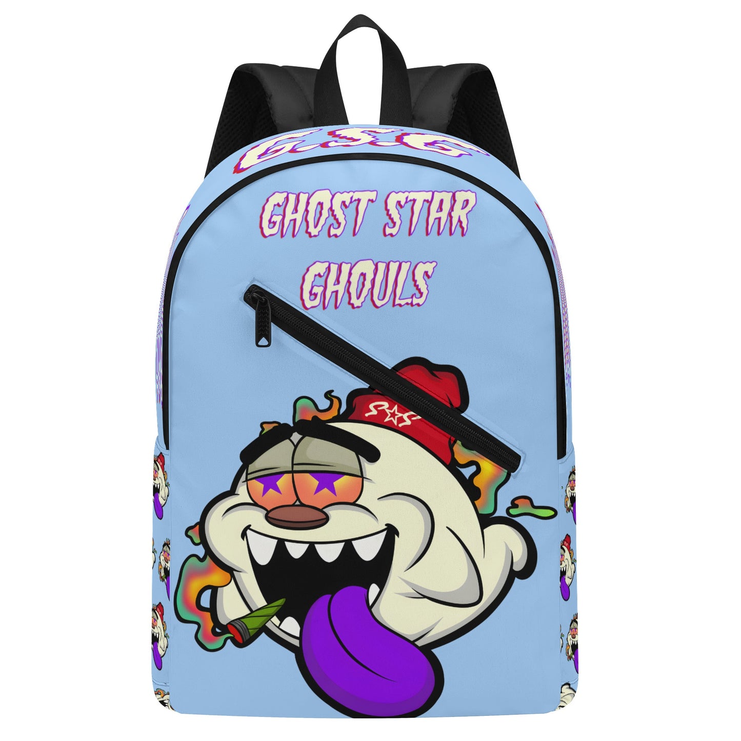 G.S.G Ghost Star Ghouls Mans Sky Blue Laptop Backpack *Free Key Ring*