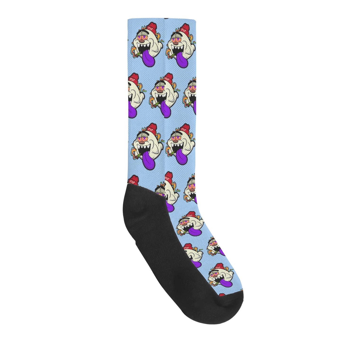 G.S.G Ghost Star Ghouls Sky Blue Crew Socks *Free Bag Included