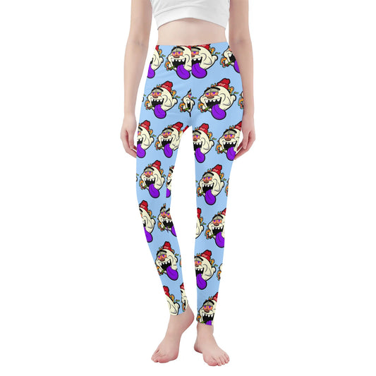 G.S.G Ghost Star Girl Womens Soft Sky Blue Legging Yoga Pants