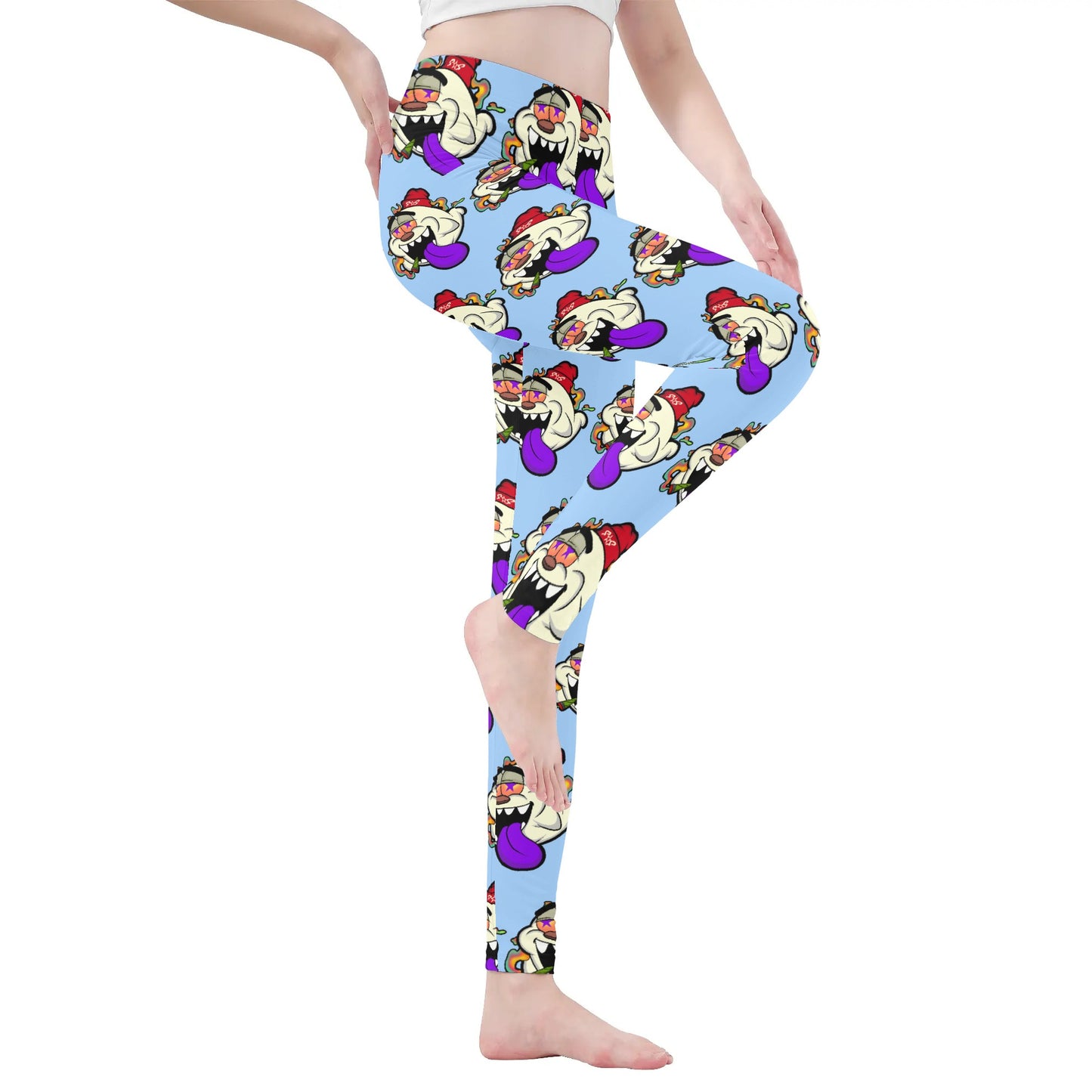 G.S.G Ghost Star Girl Womens Soft Sky Blue Legging Yoga Pants