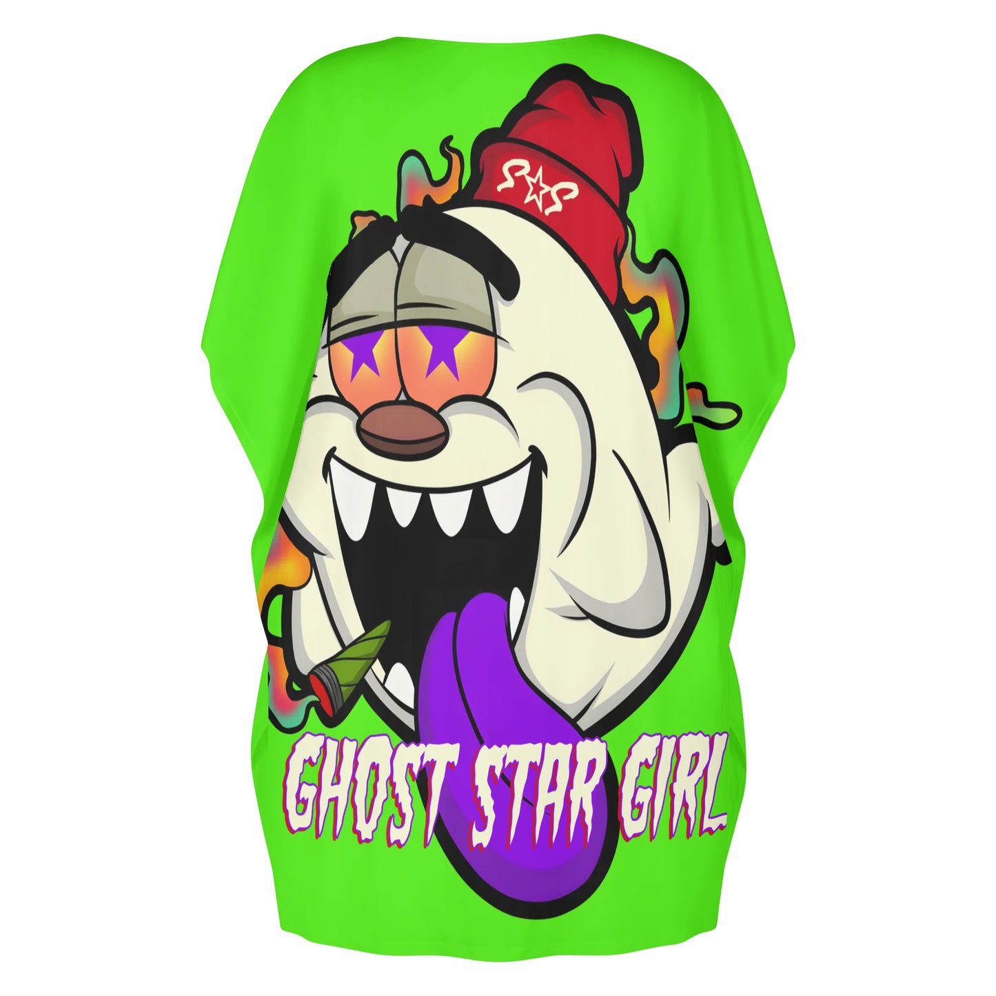 G.S.G Ghost Star Ghouls Goo Green Womens Daily Star Size Loose Dress