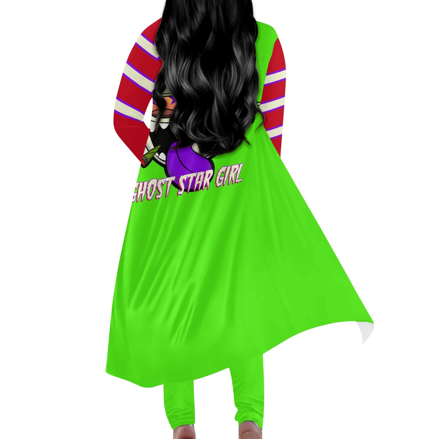 G.S.G Ghost Star Girl GooGreen/Maroon Long Sleeve Cardigan and Leggings 2pcs