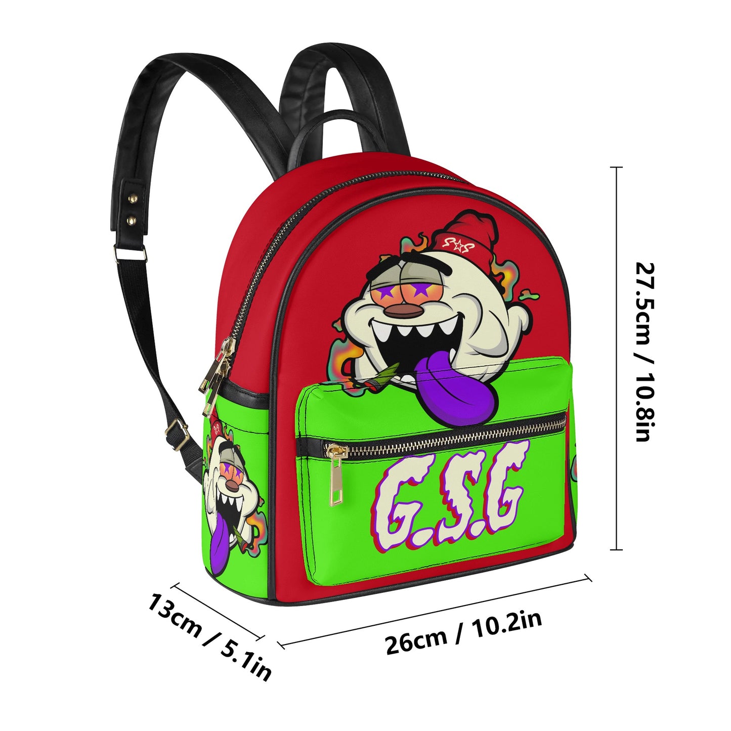 G.S.G Ghost Star Girl  GooGreen/Maroon Backpack