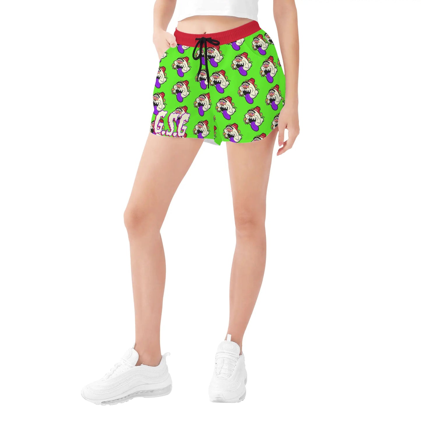 G.S.G Ghost Star Girl Womens Goo Green Shorts