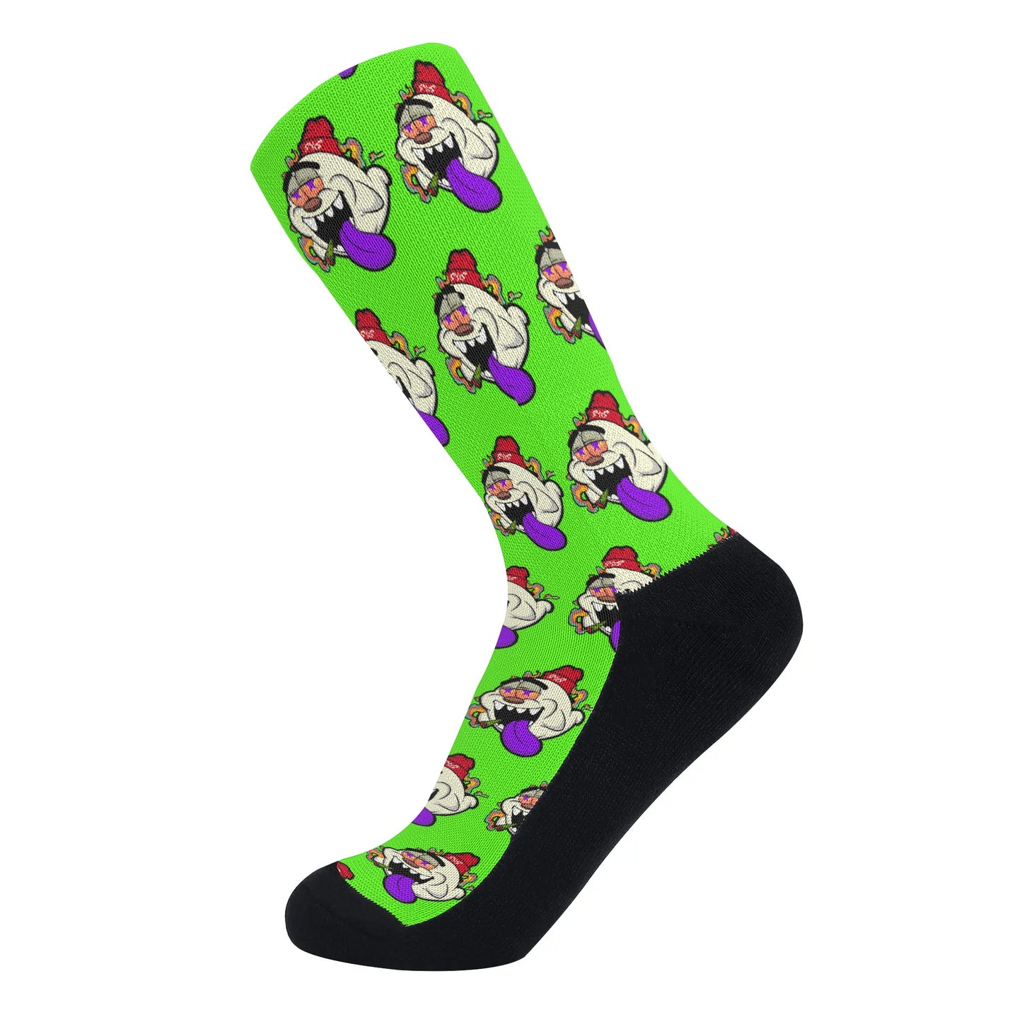 G.S.G Ghost Star Ghouls Goo Green Crew Socks *Free Bag Included