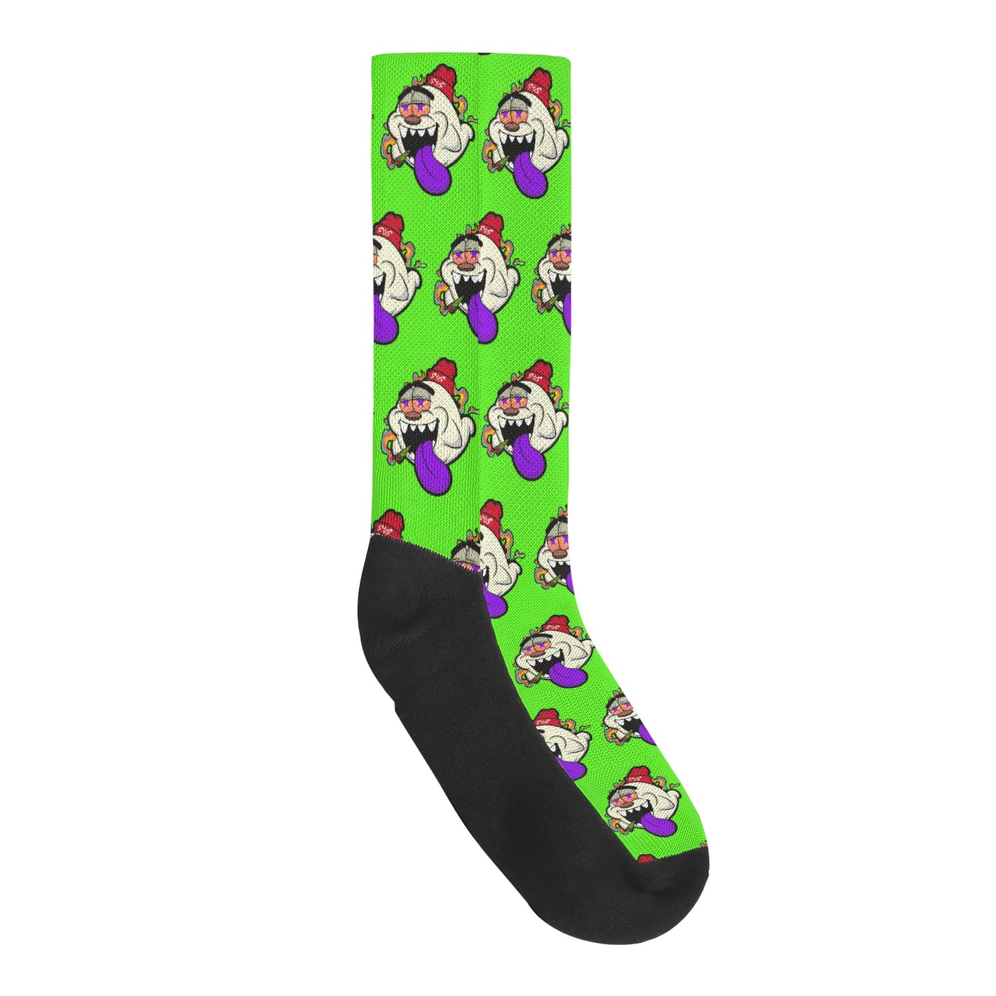 G.S.G Ghost Star Ghouls Goo Green Crew Socks *Free Bag Included