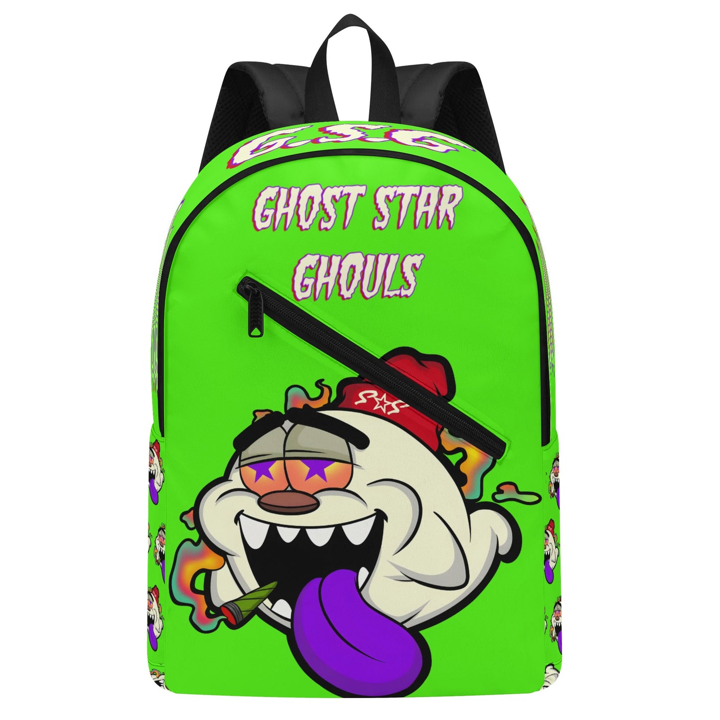 G.S.G Ghost Star Ghouls Mans Goo Green Laptop Backpack *Free Key Ring*