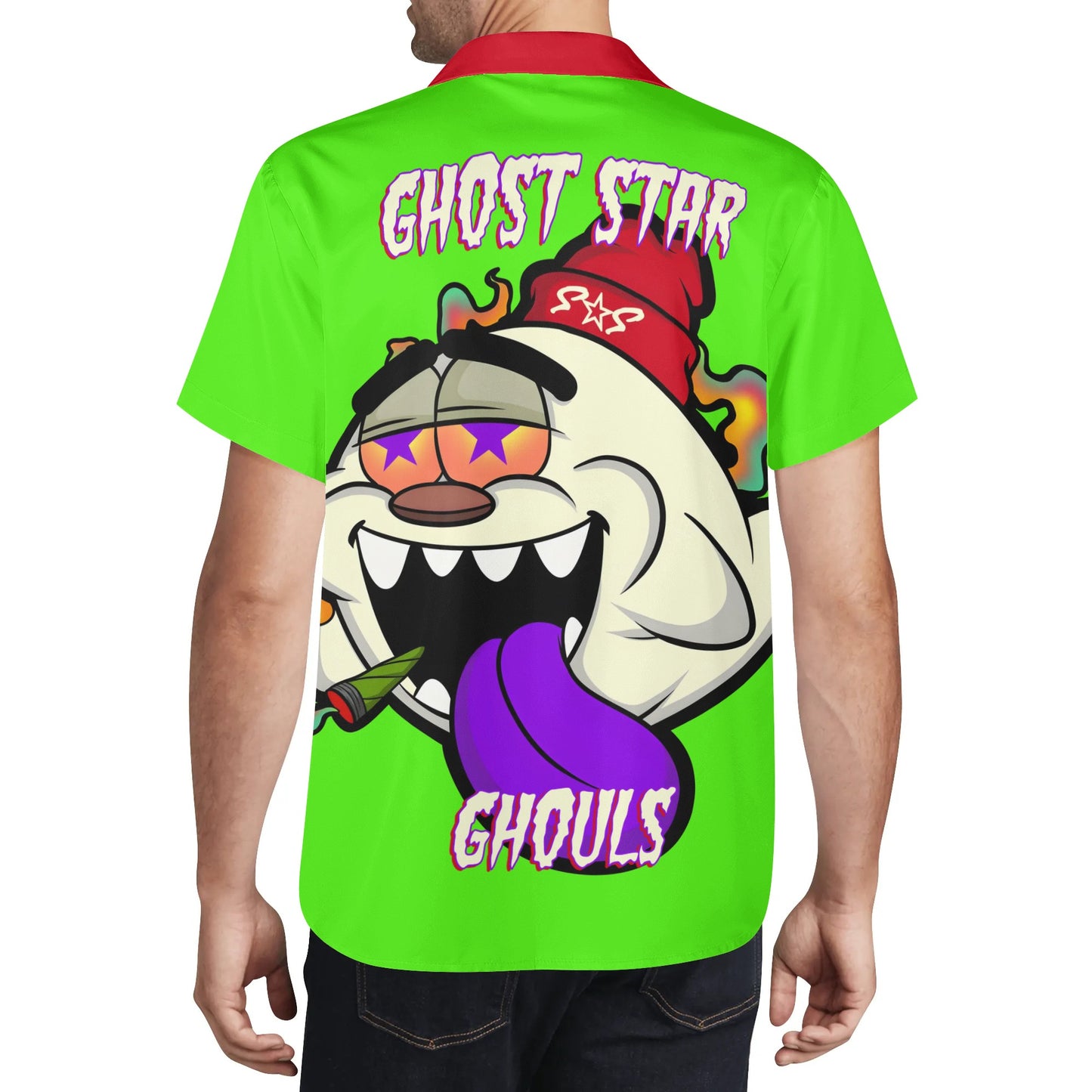 G.S.G Ghost Star Ghouls Mens Goo Green Hawaiian Shirt