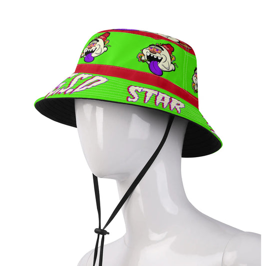 G.S.G Ghost Star Ghouls GooGreen/Maroon Bucket Hats with Adjustable String